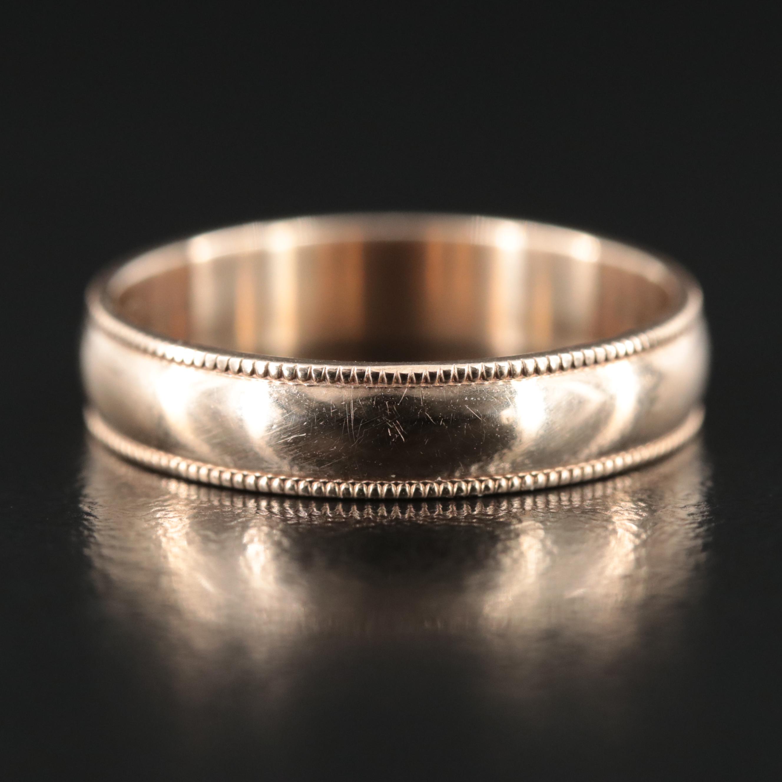 10K Milgrain Trim Band