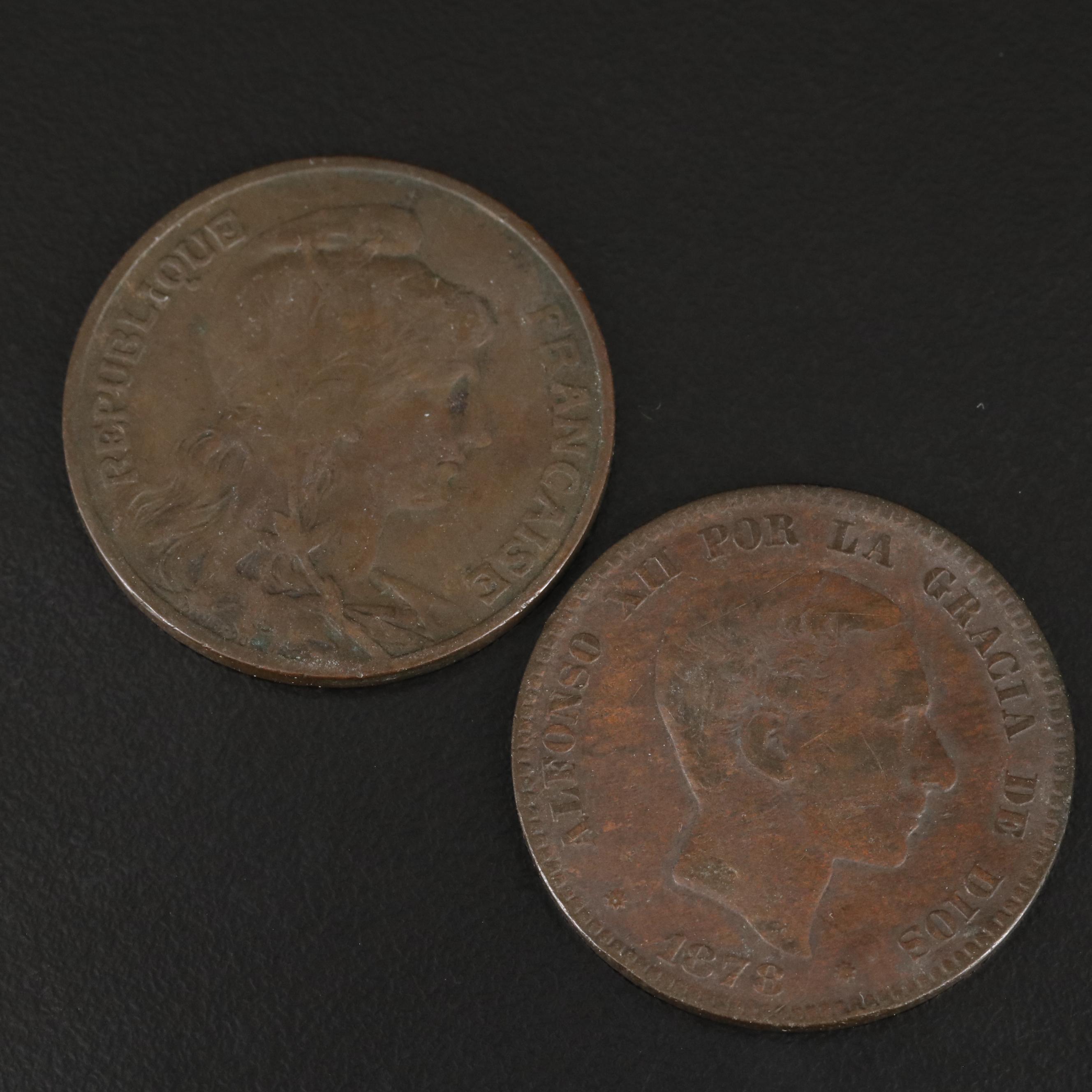 Eight Antique Foreign Coins