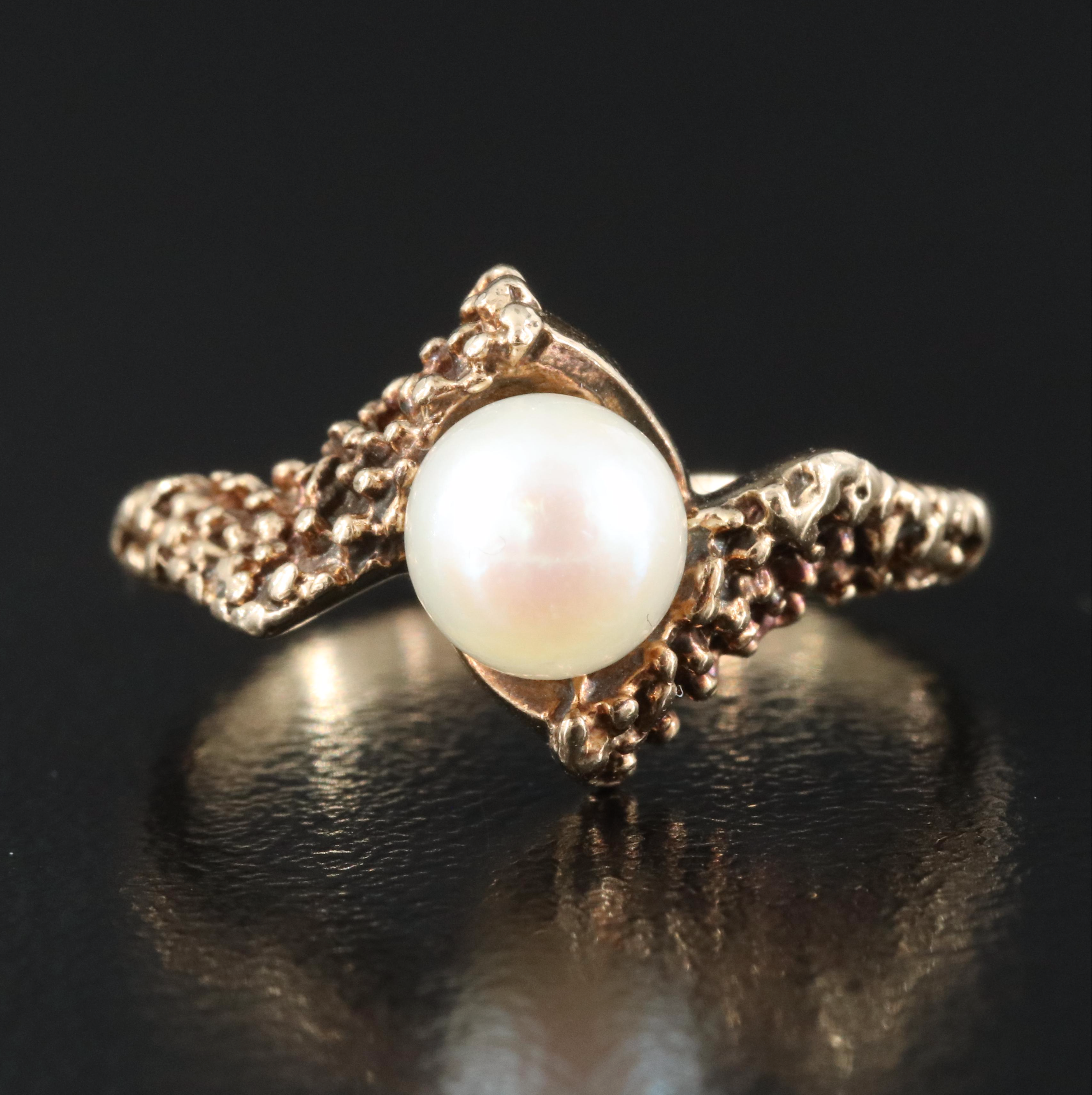 10K Pearl Ring