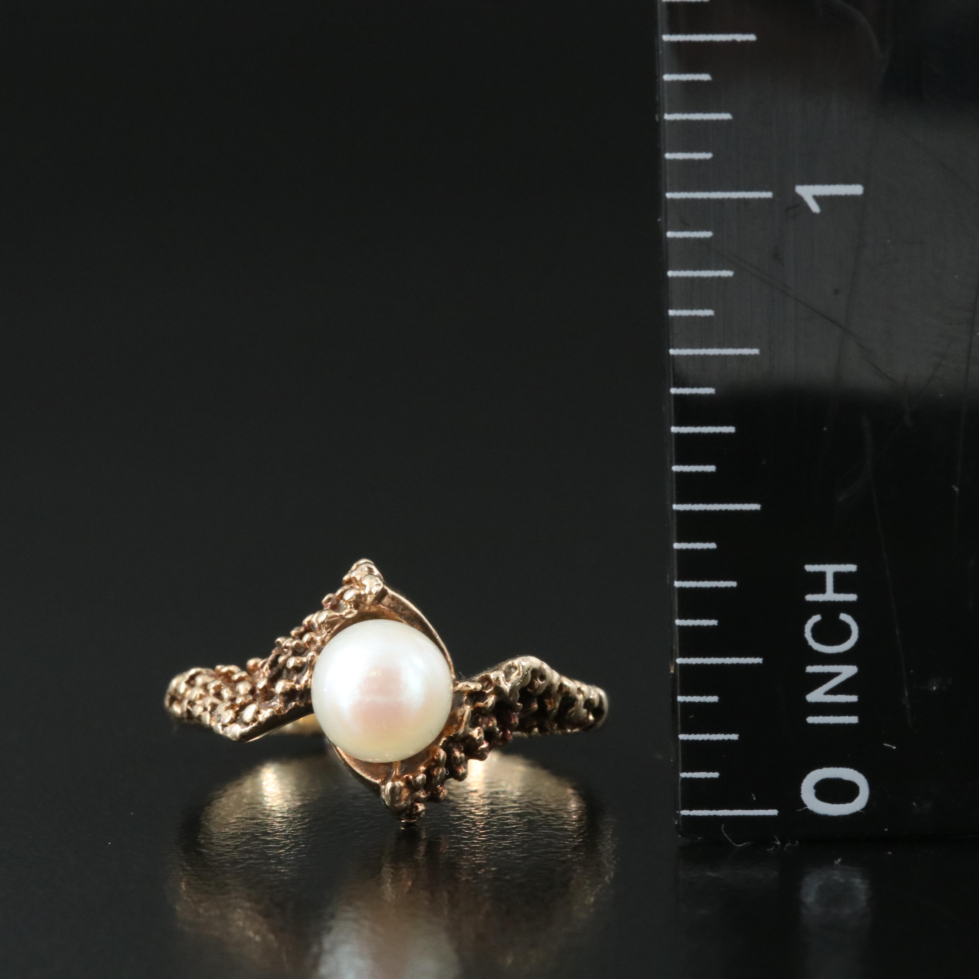 10K Pearl Ring
