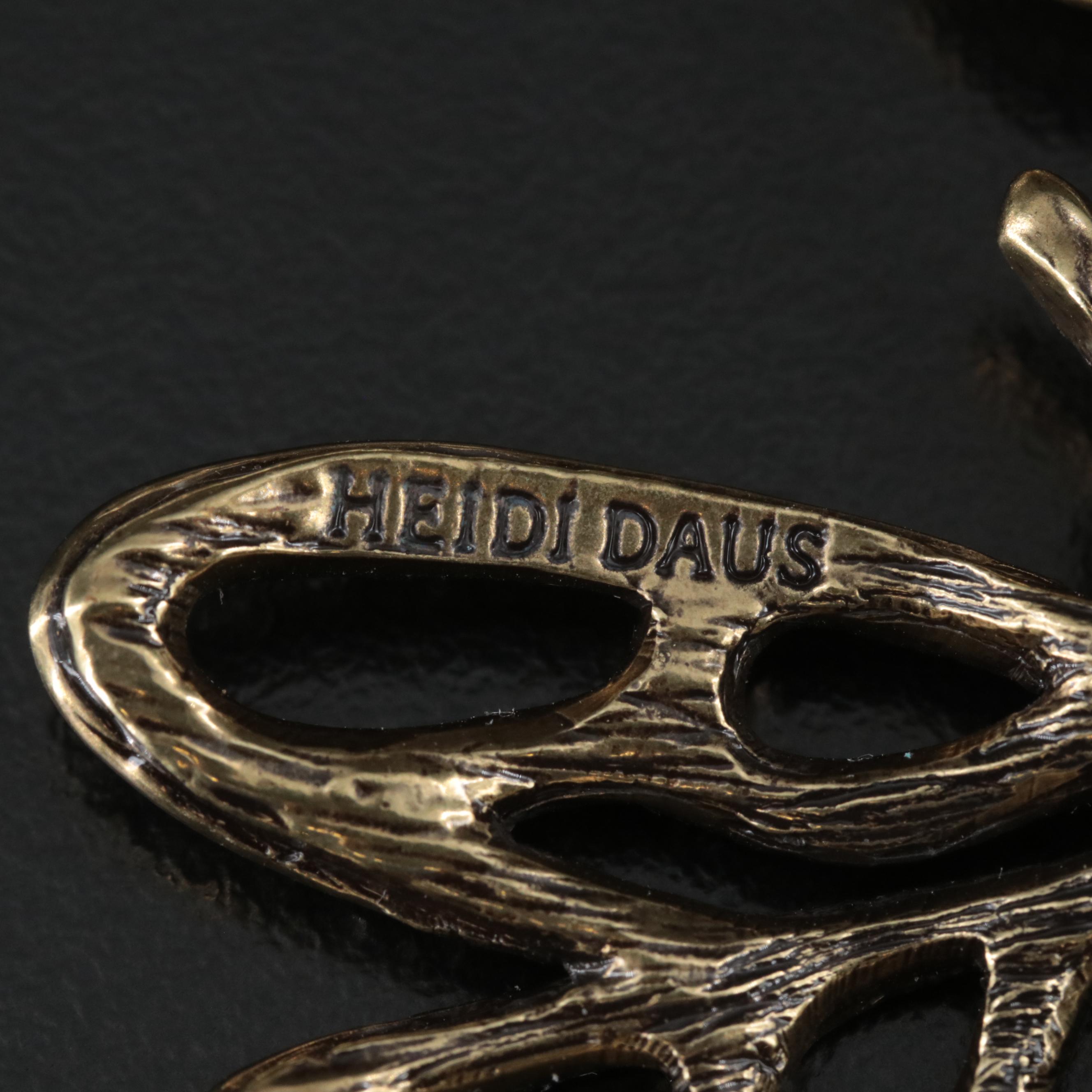 Heidi Daus Dragonfly Necklace and Hinged Bangle with Crystals