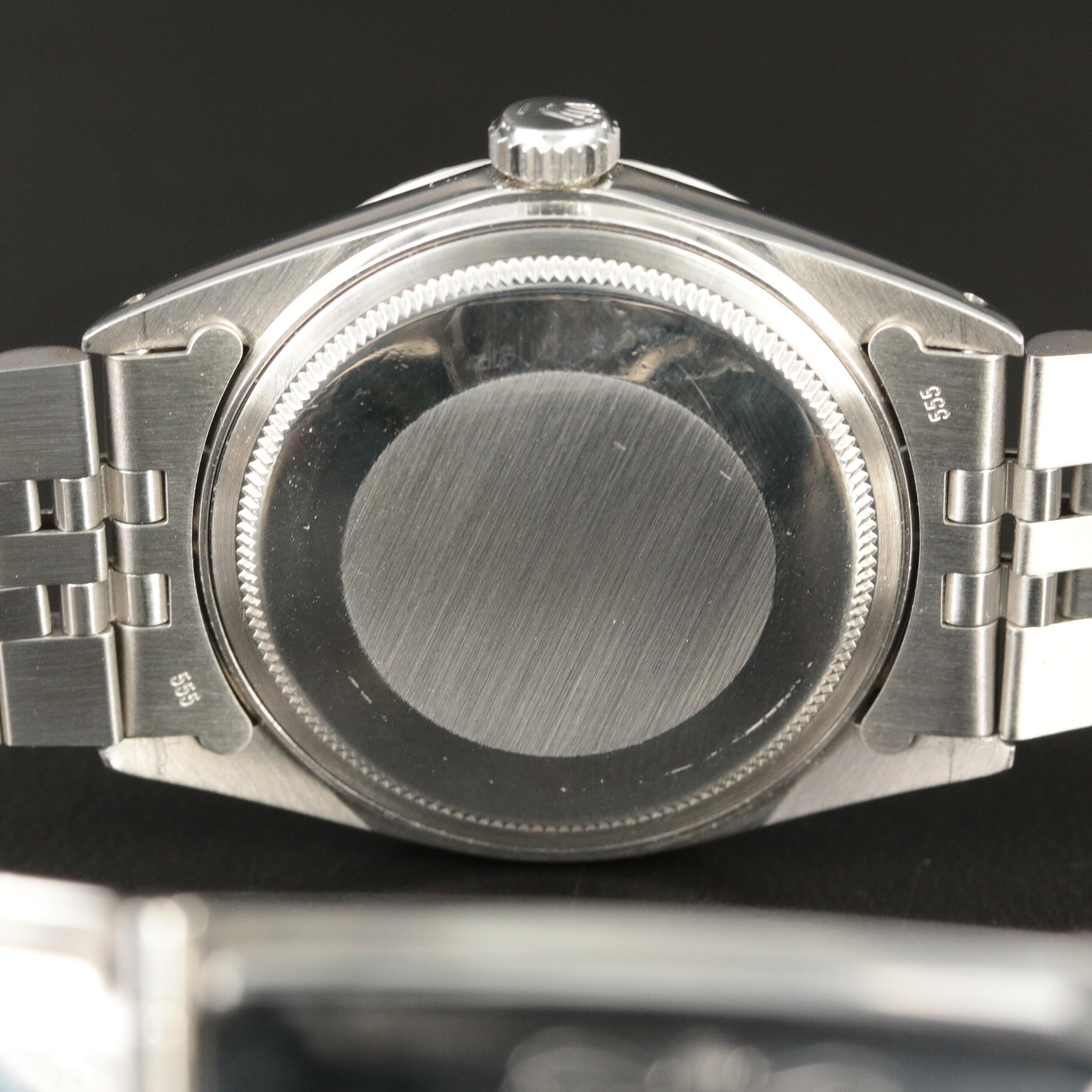 1973 Rolex Datejust Engine-Turned Bezel, Pie Pan Dial Watch