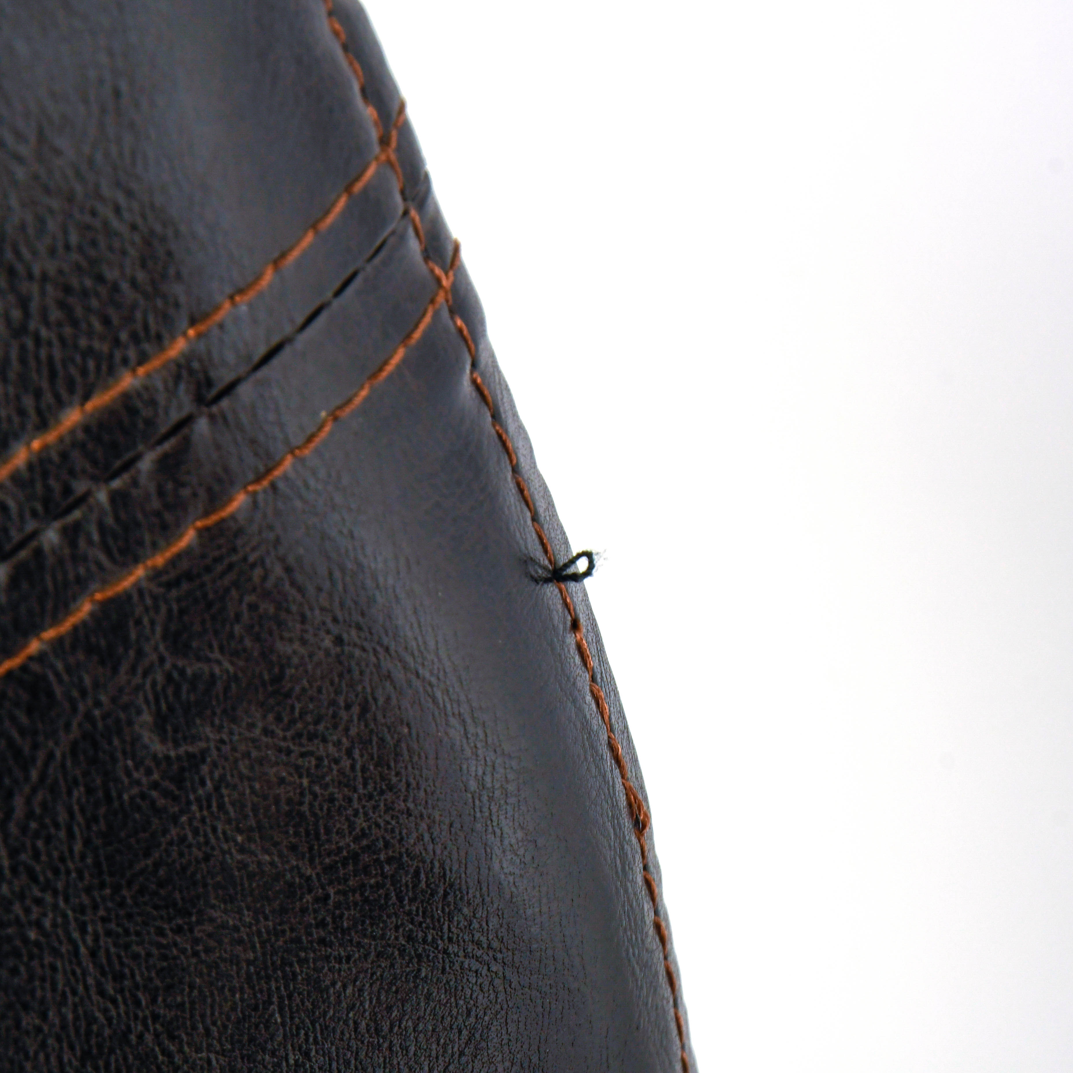 Pair of Top Stitched Tufted Counter Stools