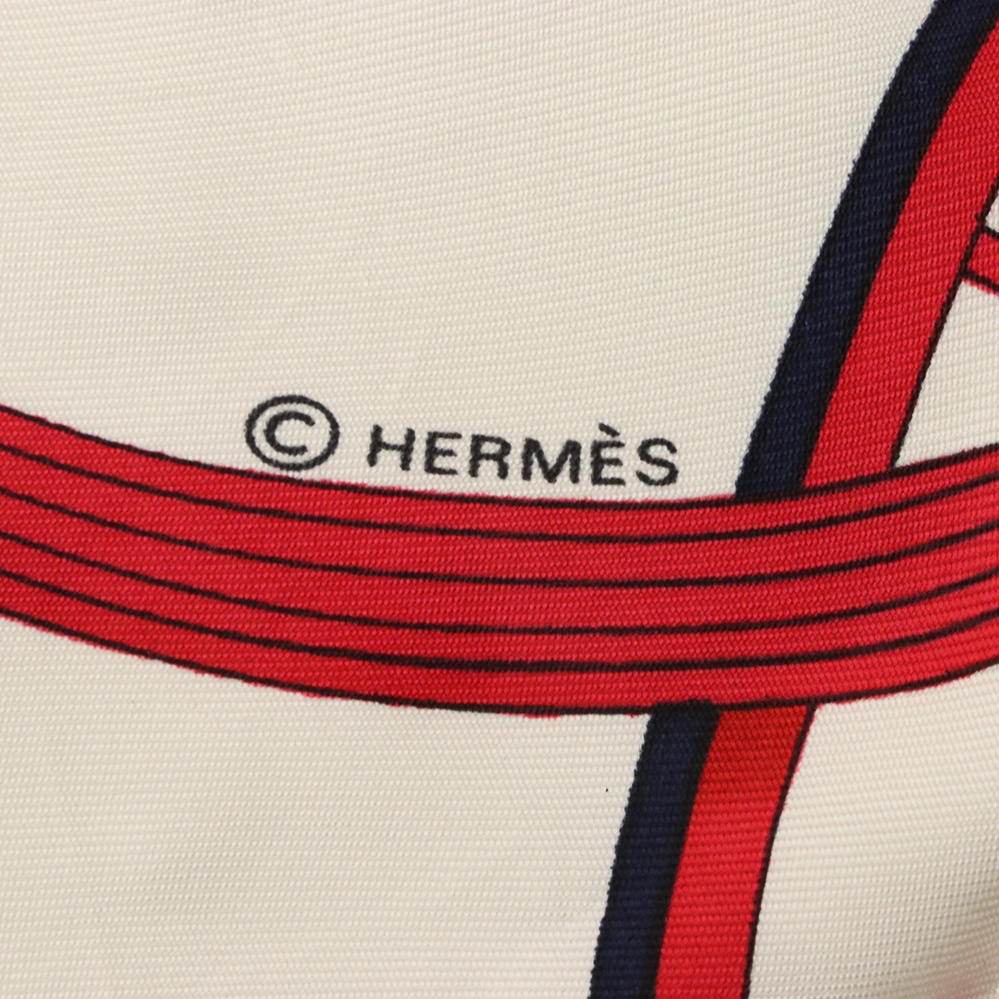 Hermès "Springs" Scarf 90 in Silk Twill