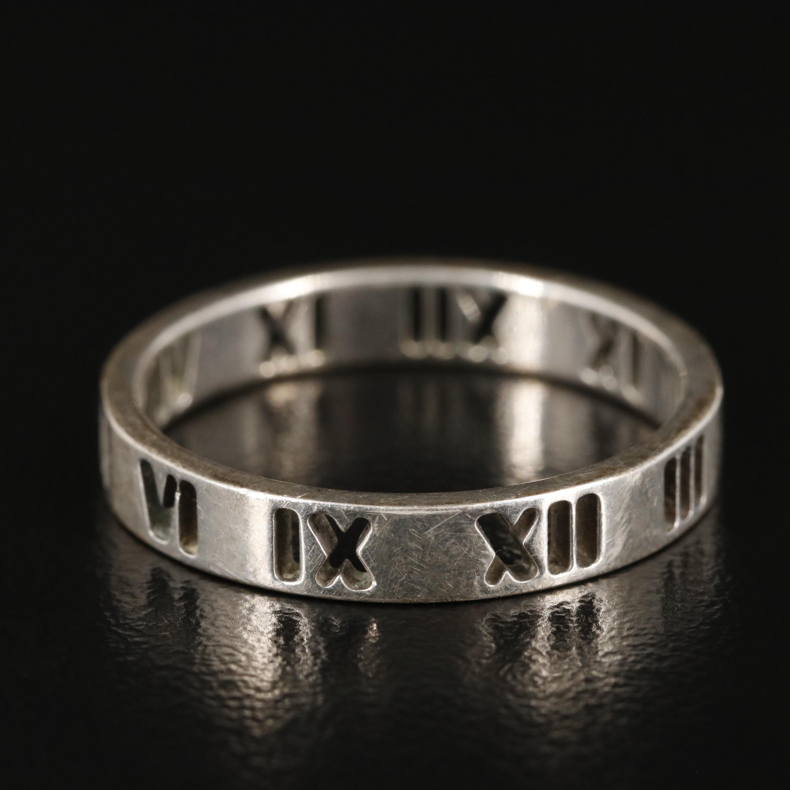 Tiffany & Co. Roman Numeral Band Ring With Box