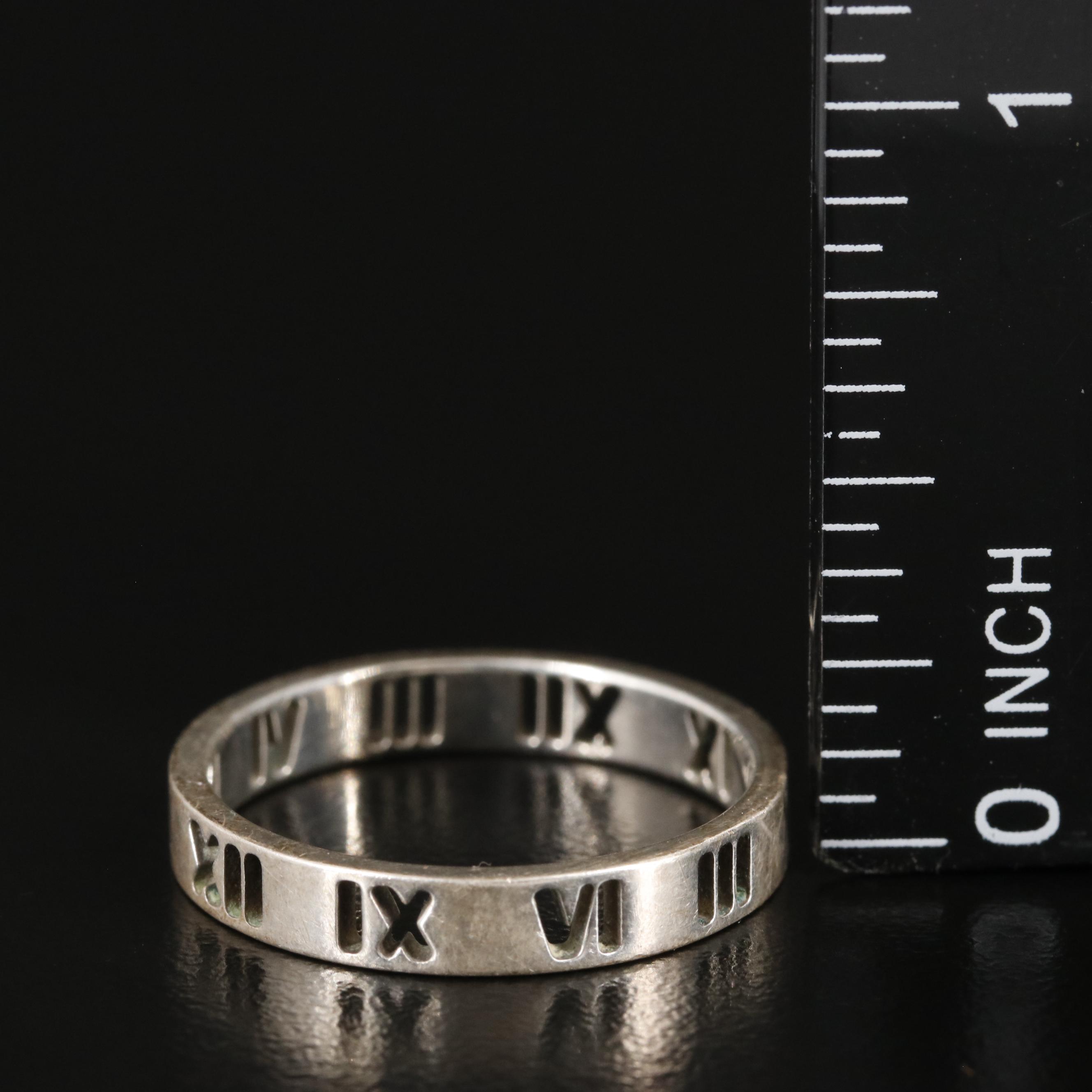 Tiffany & Co. Roman Numeral Band Ring With Box