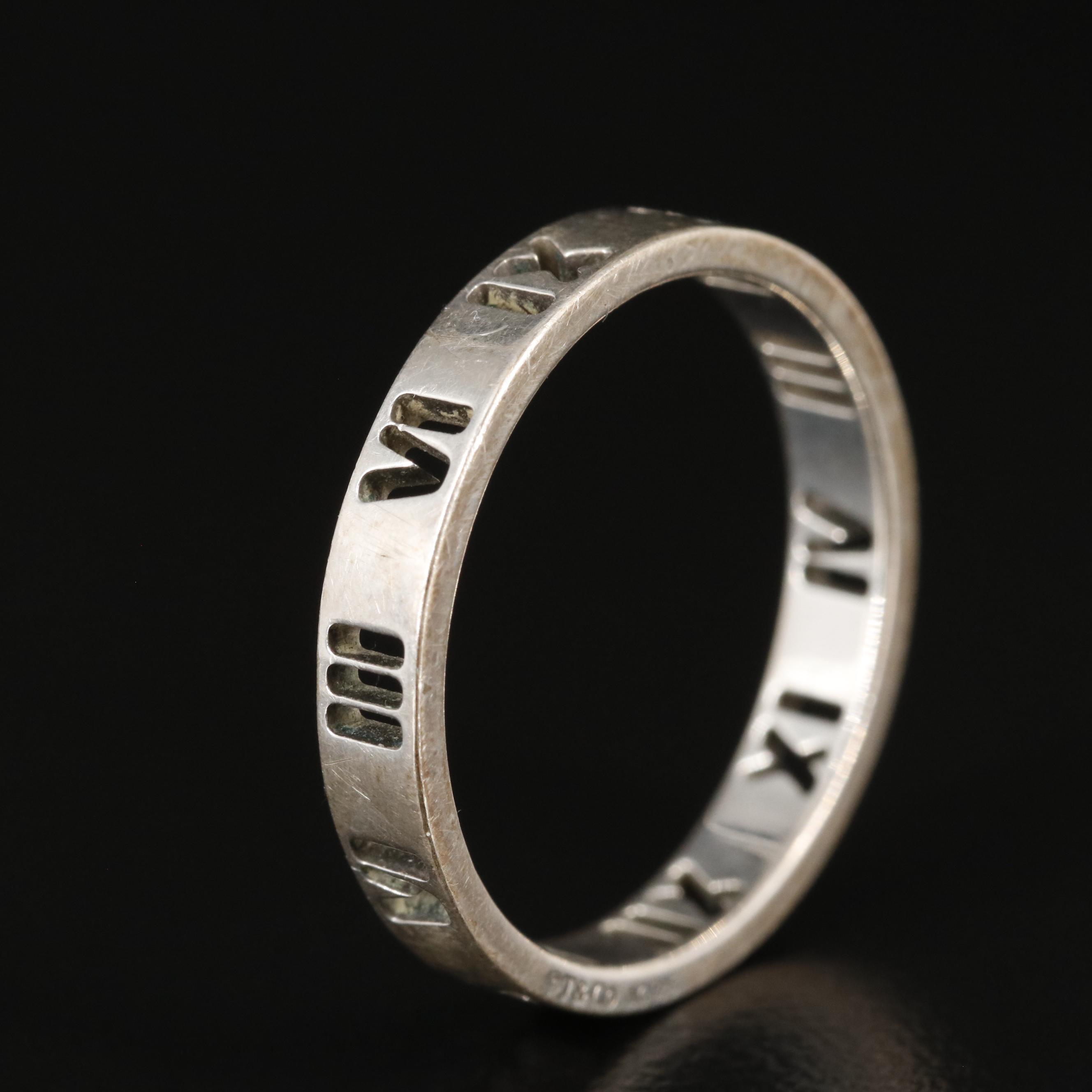 Tiffany & Co. Roman Numeral Band Ring With Box