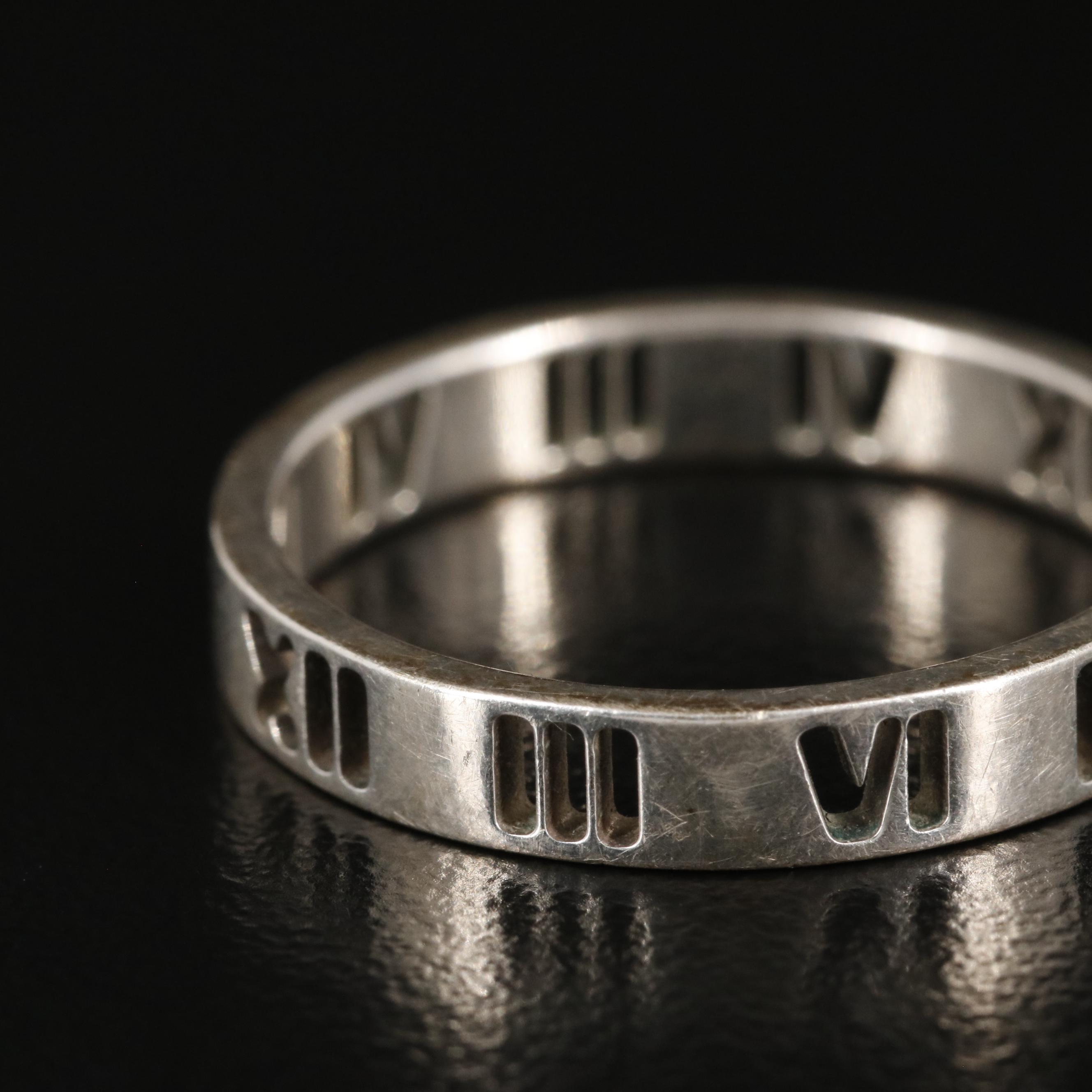 Tiffany & Co. Roman Numeral Band Ring With Box