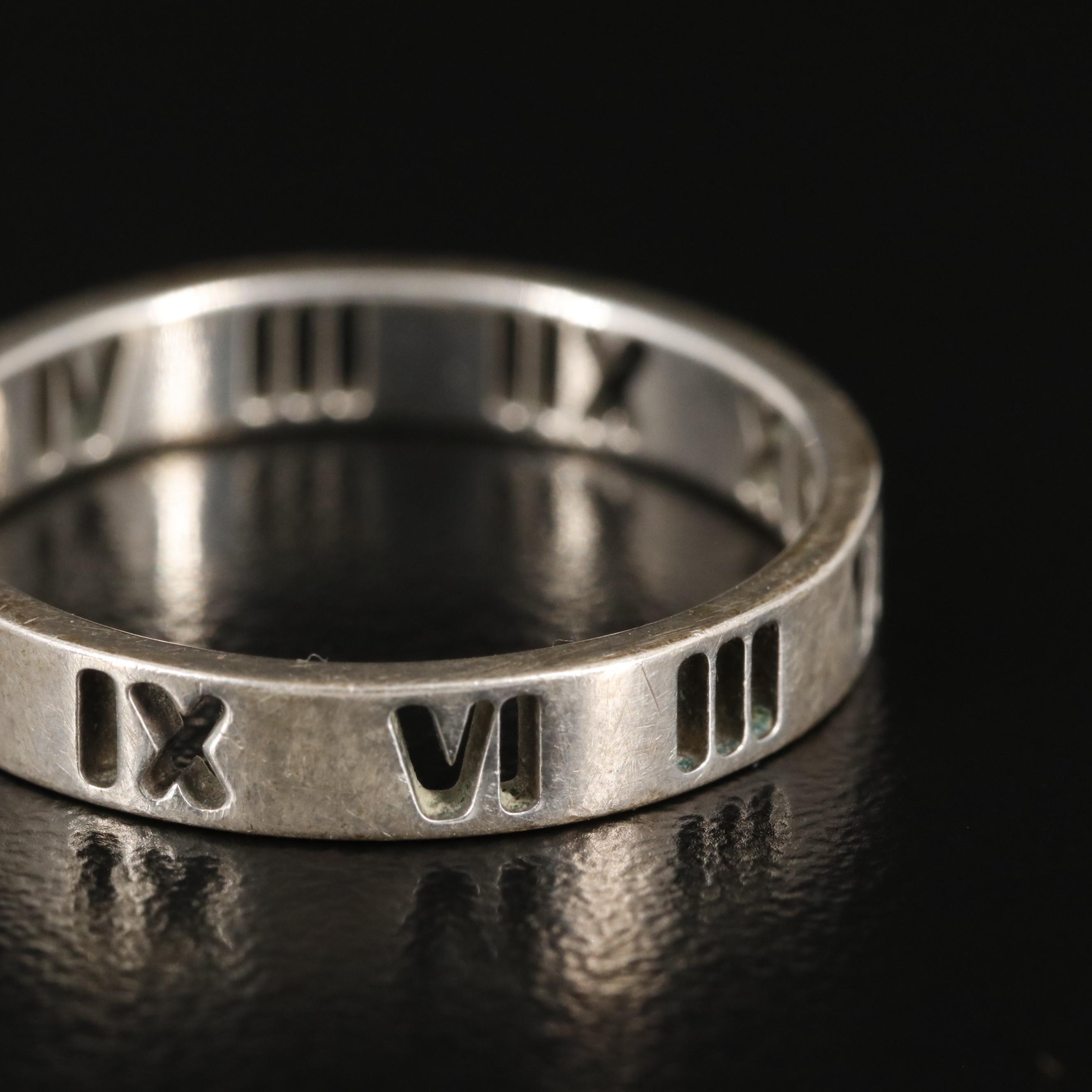 Tiffany & Co. Roman Numeral Band Ring With Box