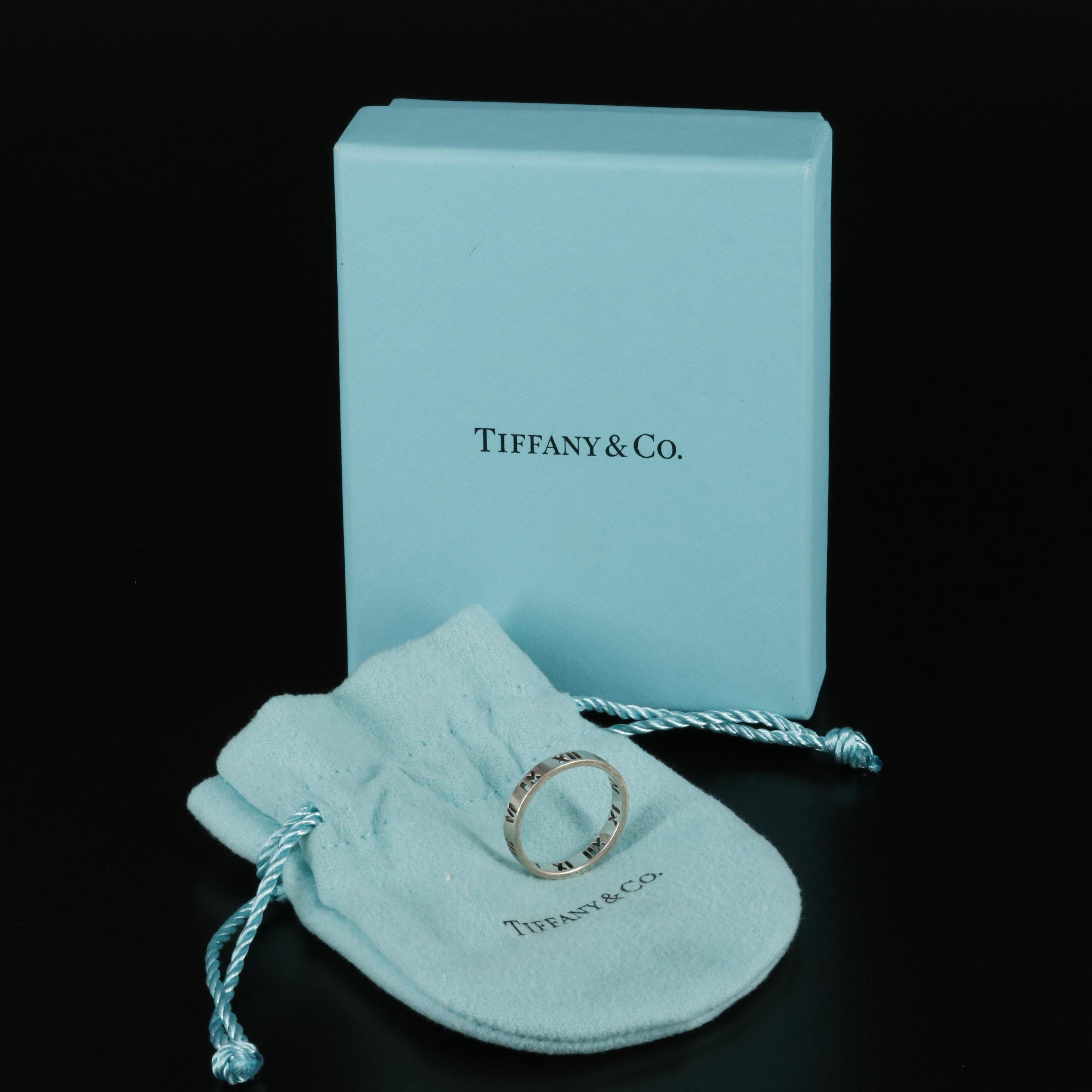 Tiffany & Co. Roman Numeral Band Ring With Box