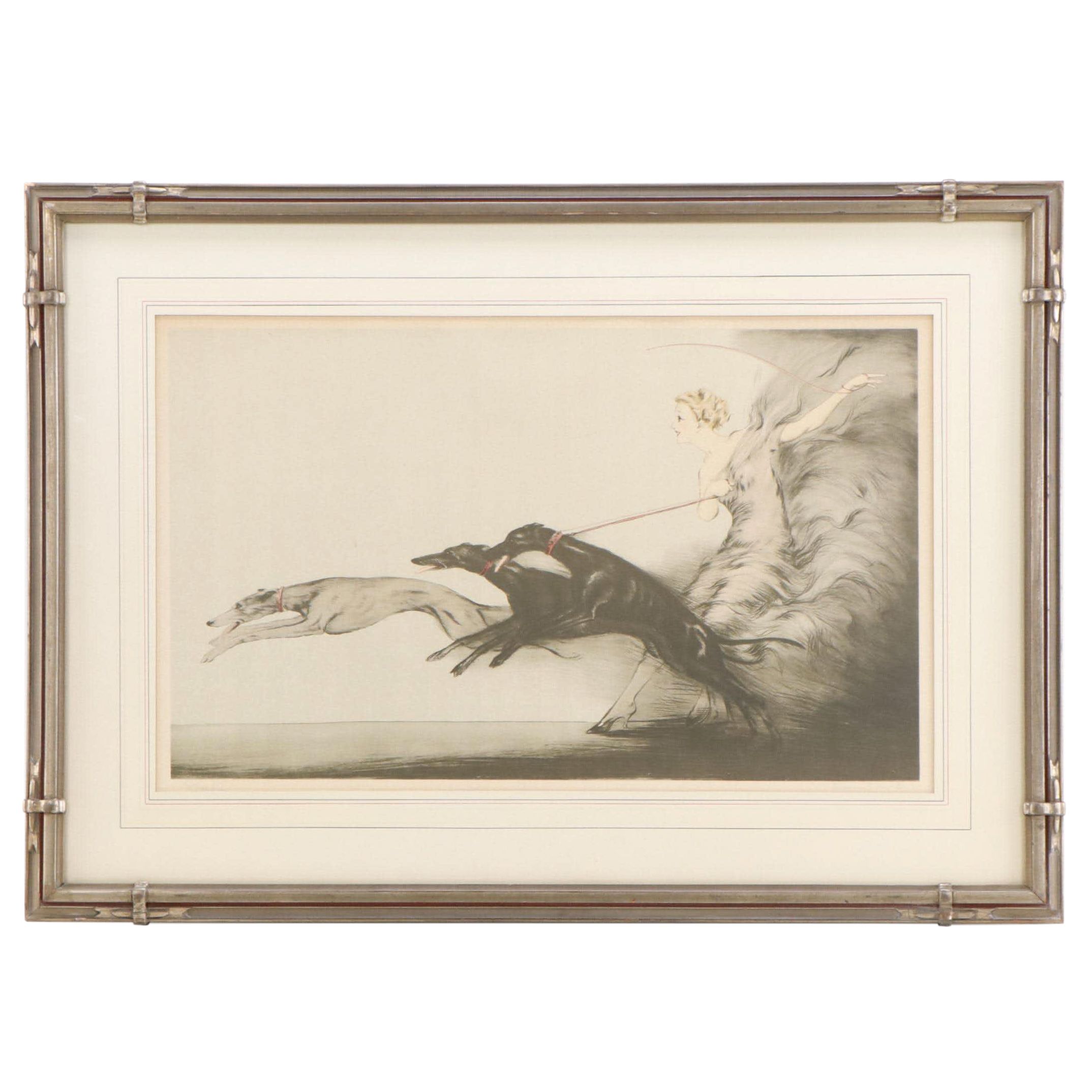 Halftone After Louis Icart "Vitesse (Speed II)"