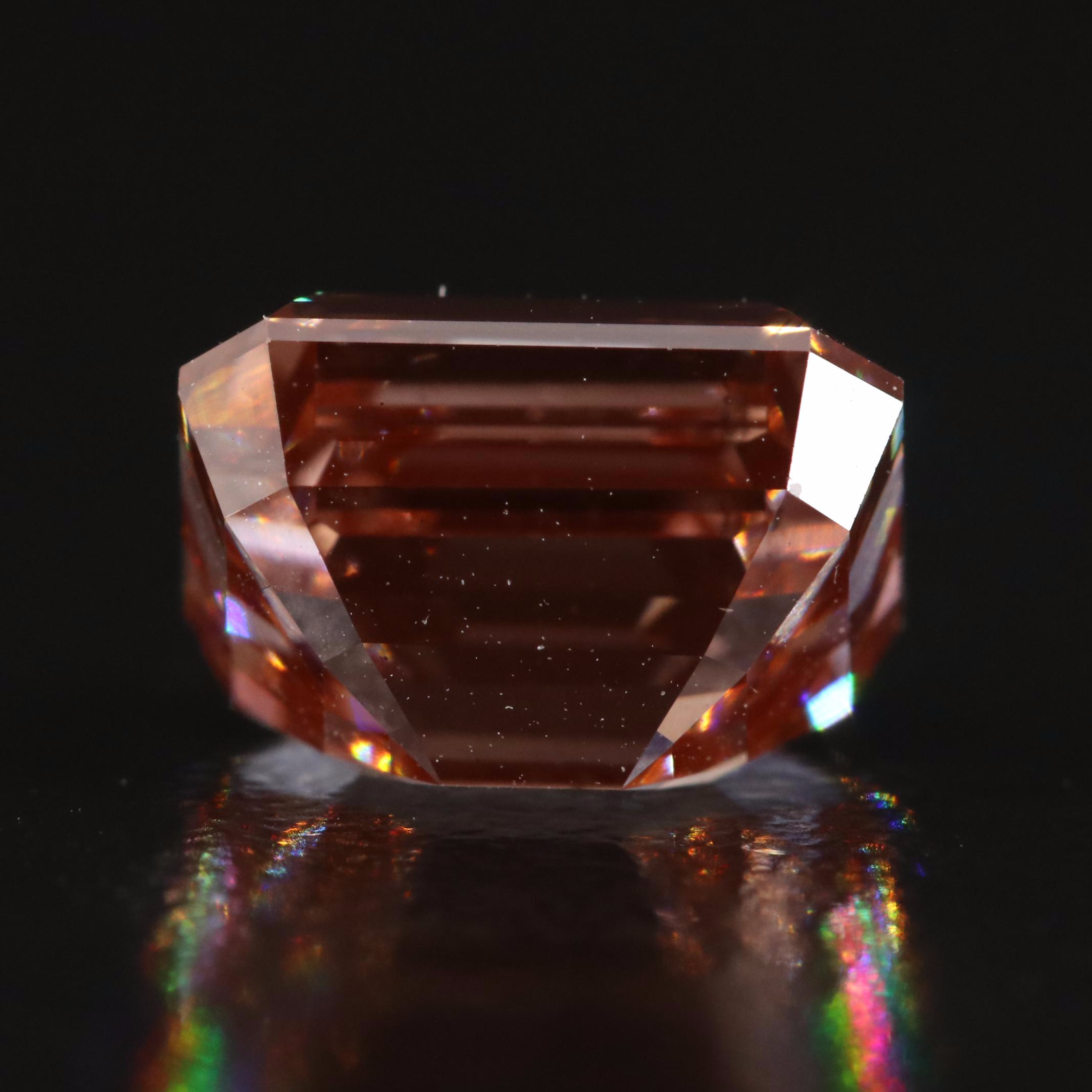 Loose 3.00 CT Fancy Pinkish Orange Diamond