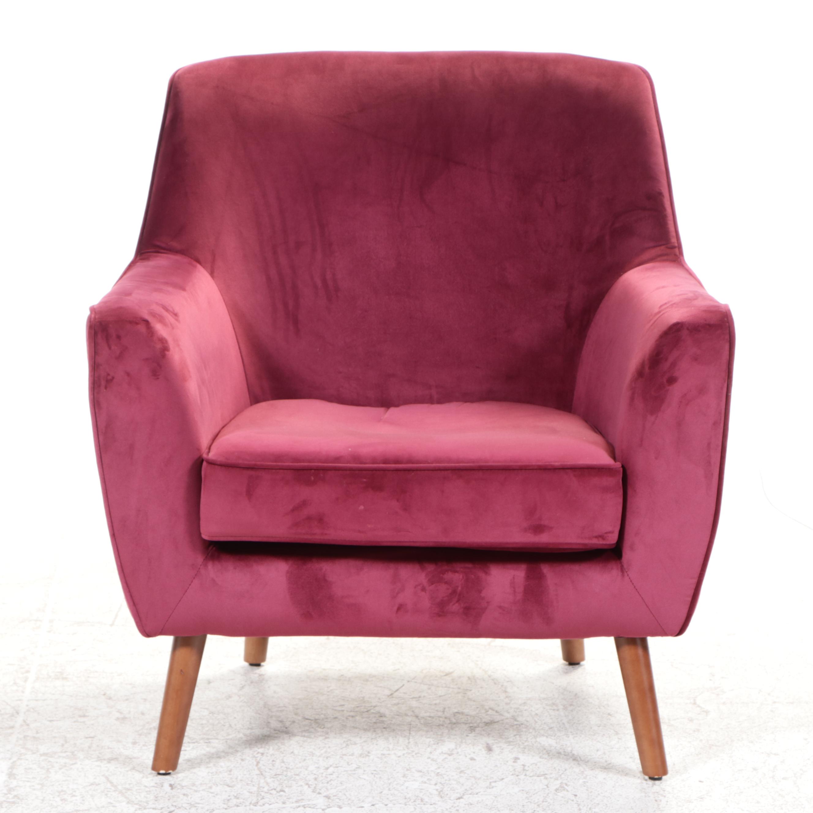 JGW Furniture Modernist Style Upholstered Lounge Chair