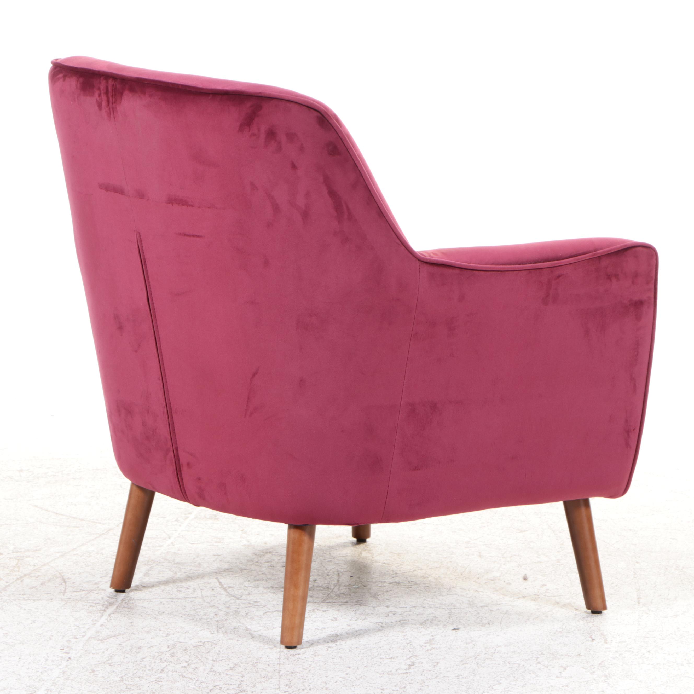 JGW Furniture Modernist Style Upholstered Lounge Chair