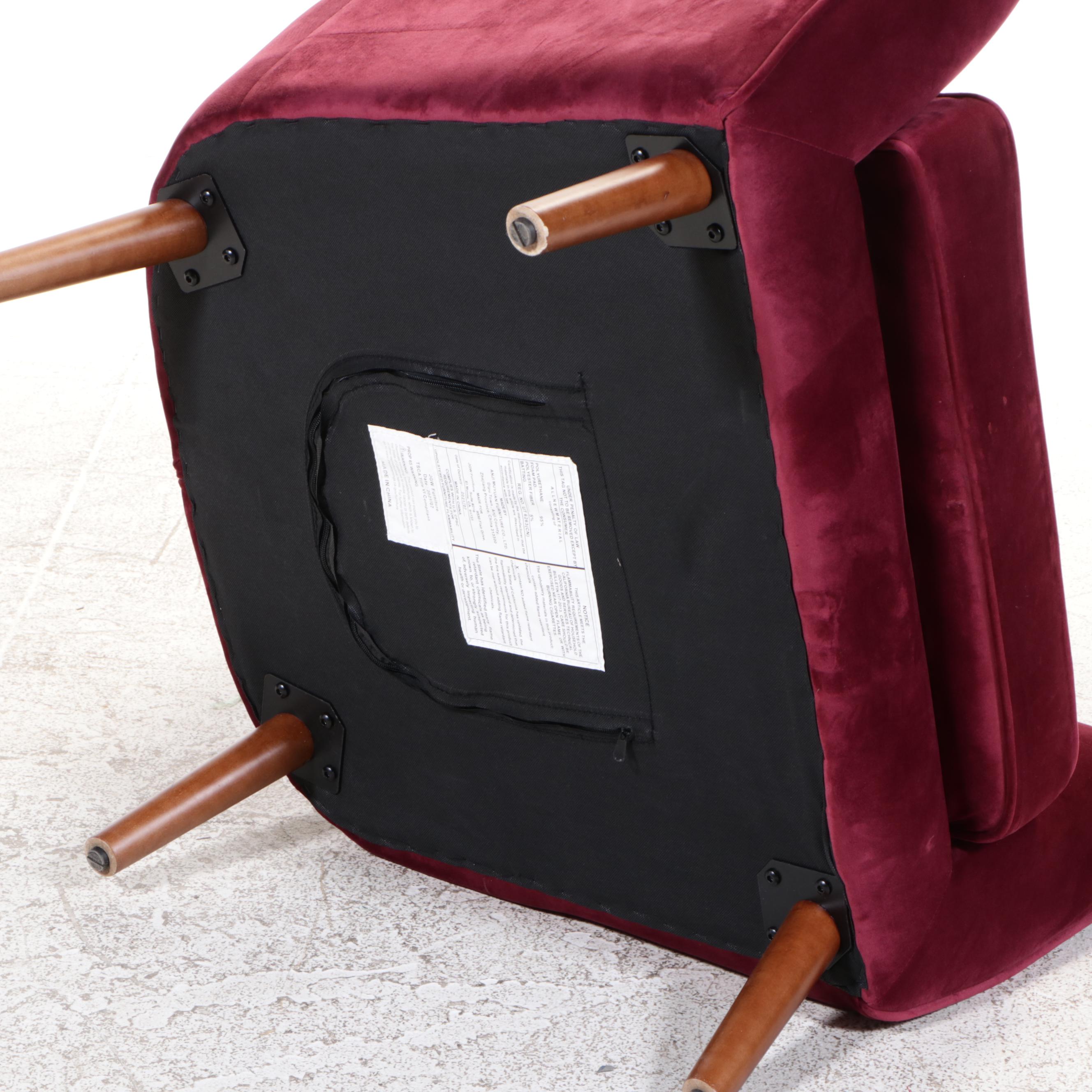 JGW Furniture Modernist Style Upholstered Lounge Chair