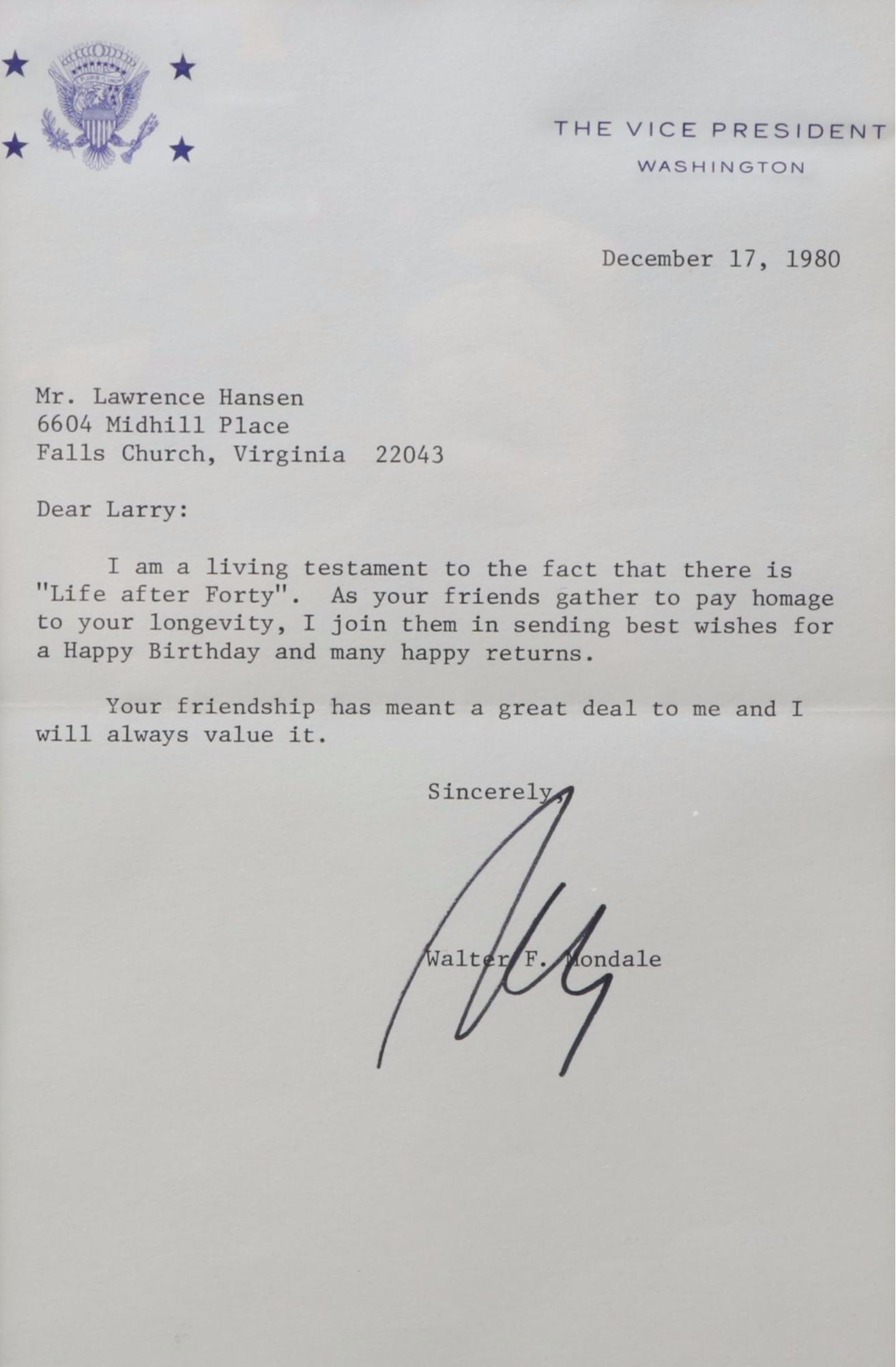 Jimmy Carter, Walter Mondale and George Bush Signed Prints with Letters, More