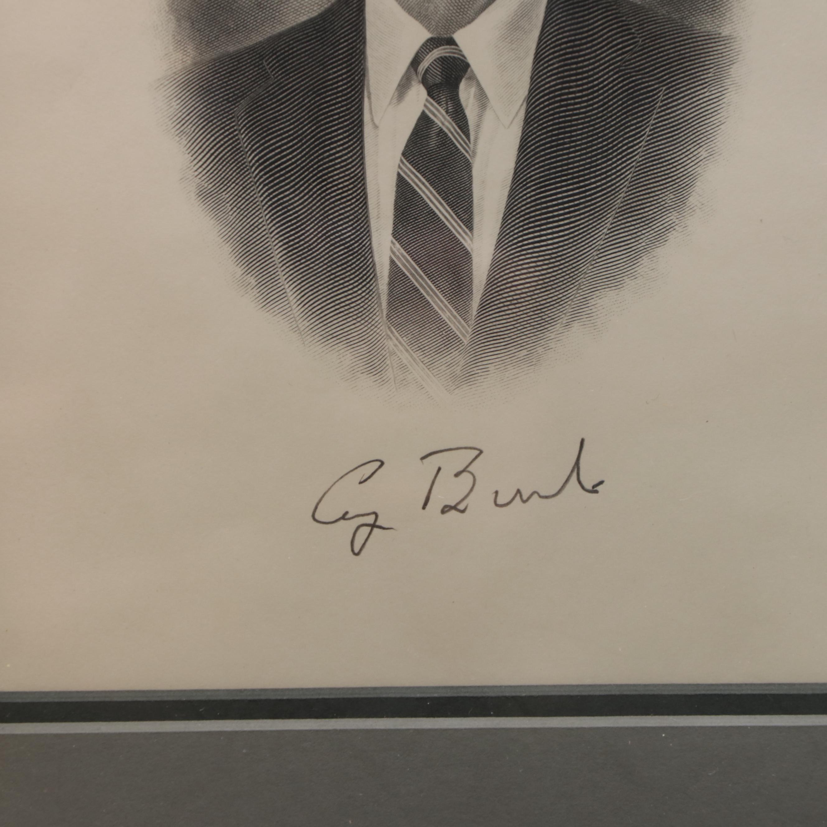 Jimmy Carter, Walter Mondale and George Bush Signed Prints with Letters, More