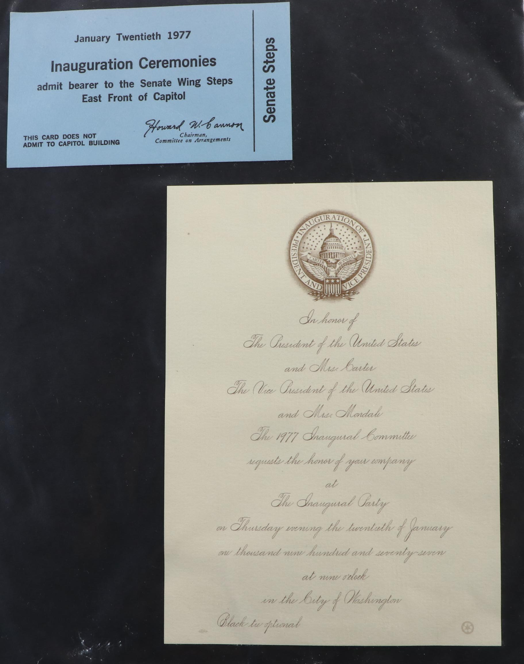 Jimmy Carter, Walter Mondale and George Bush Signed Prints with Letters, More