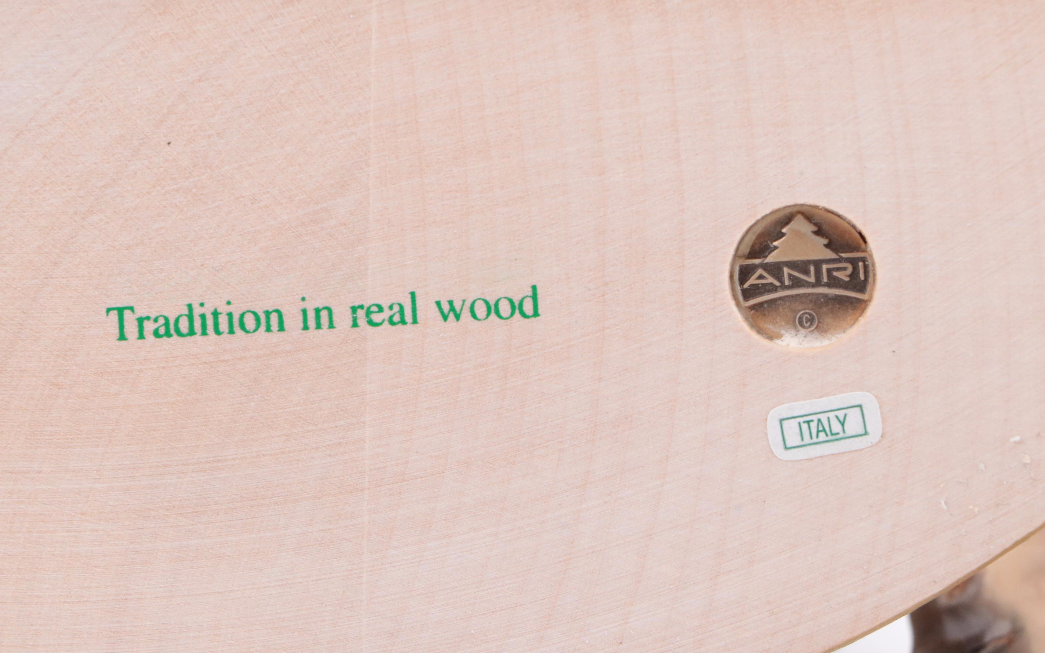 ANRI Italian Hand-Carved Wooden Nativity With Creche and Collectors Book