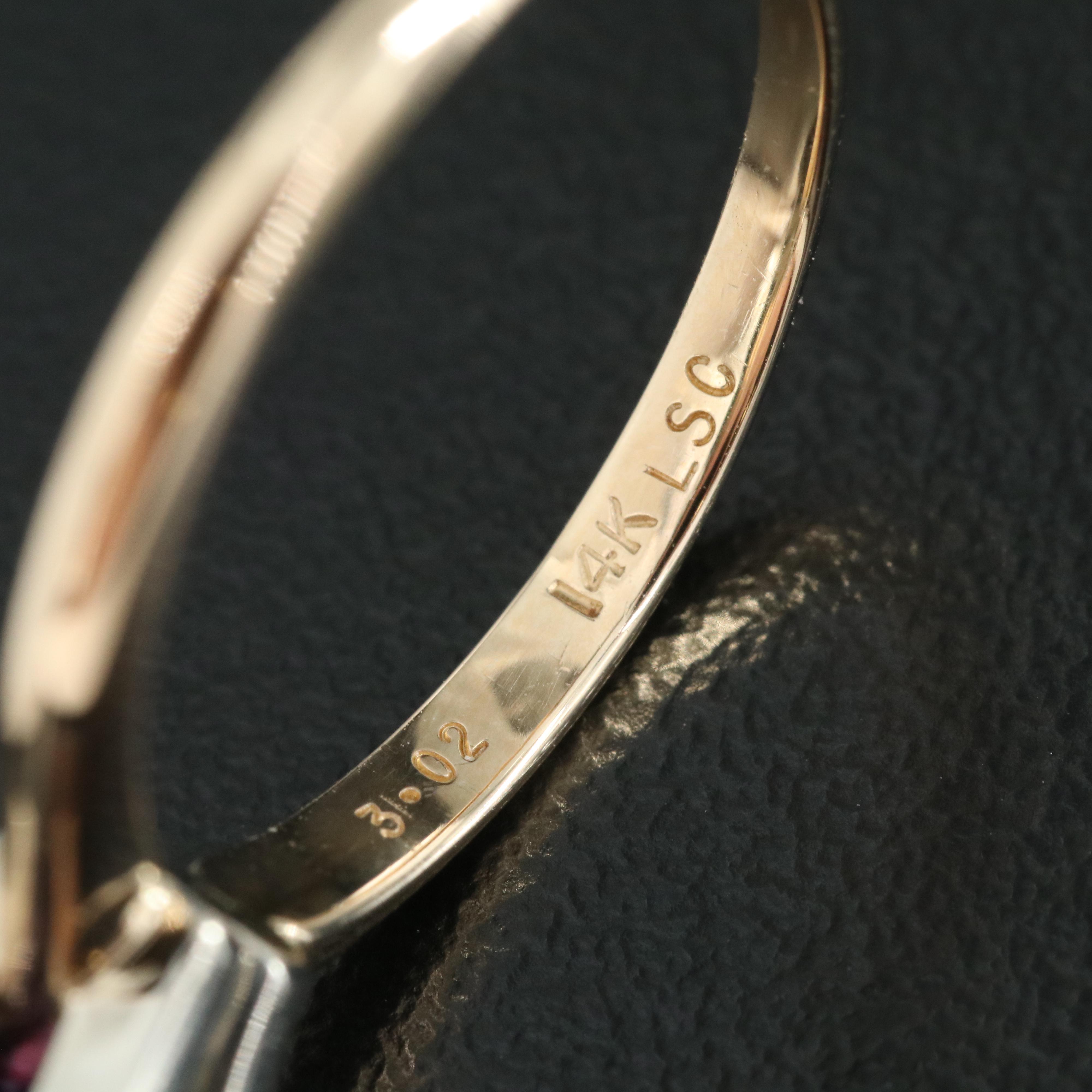 14K Amethyst Solitaire Ring