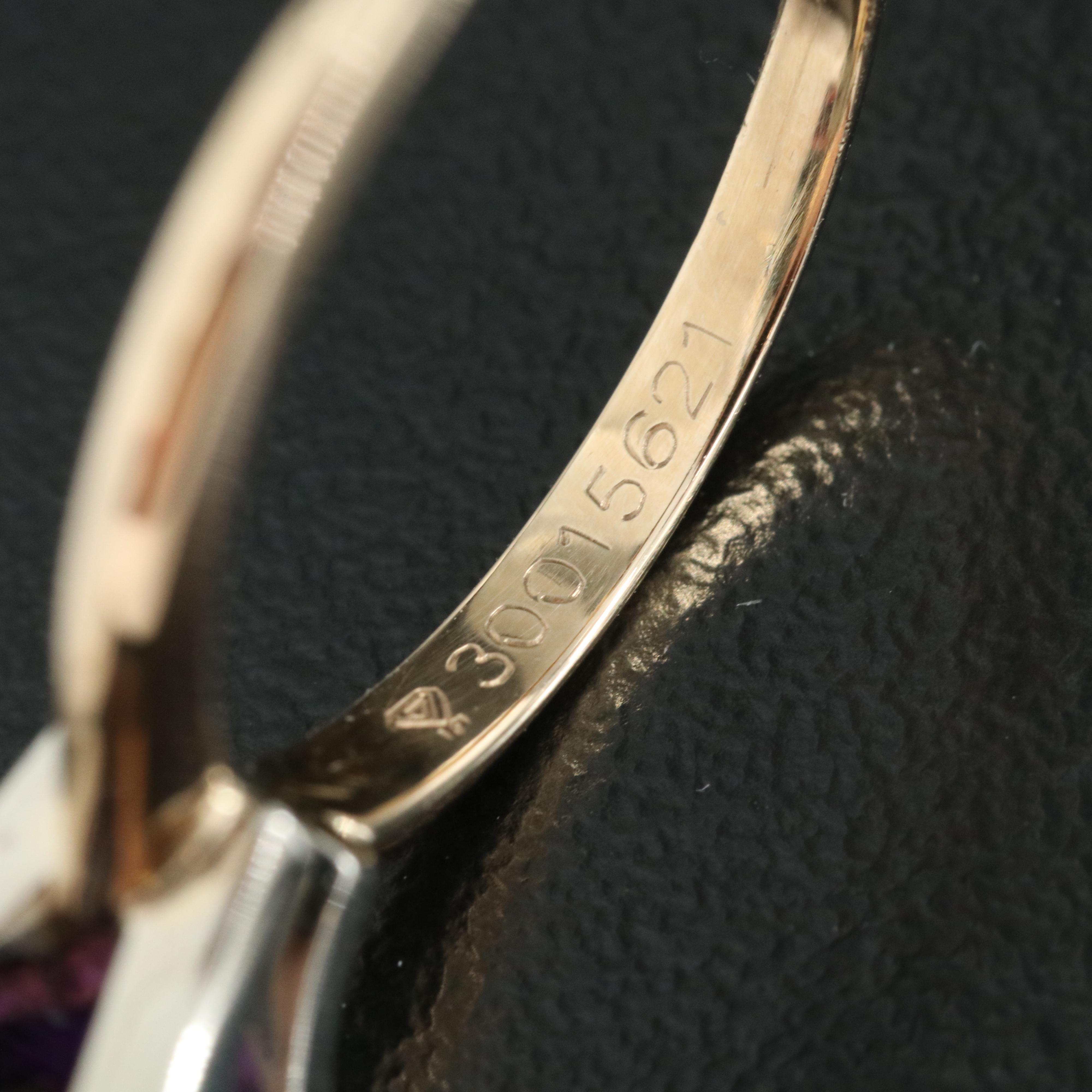 14K Amethyst Solitaire Ring