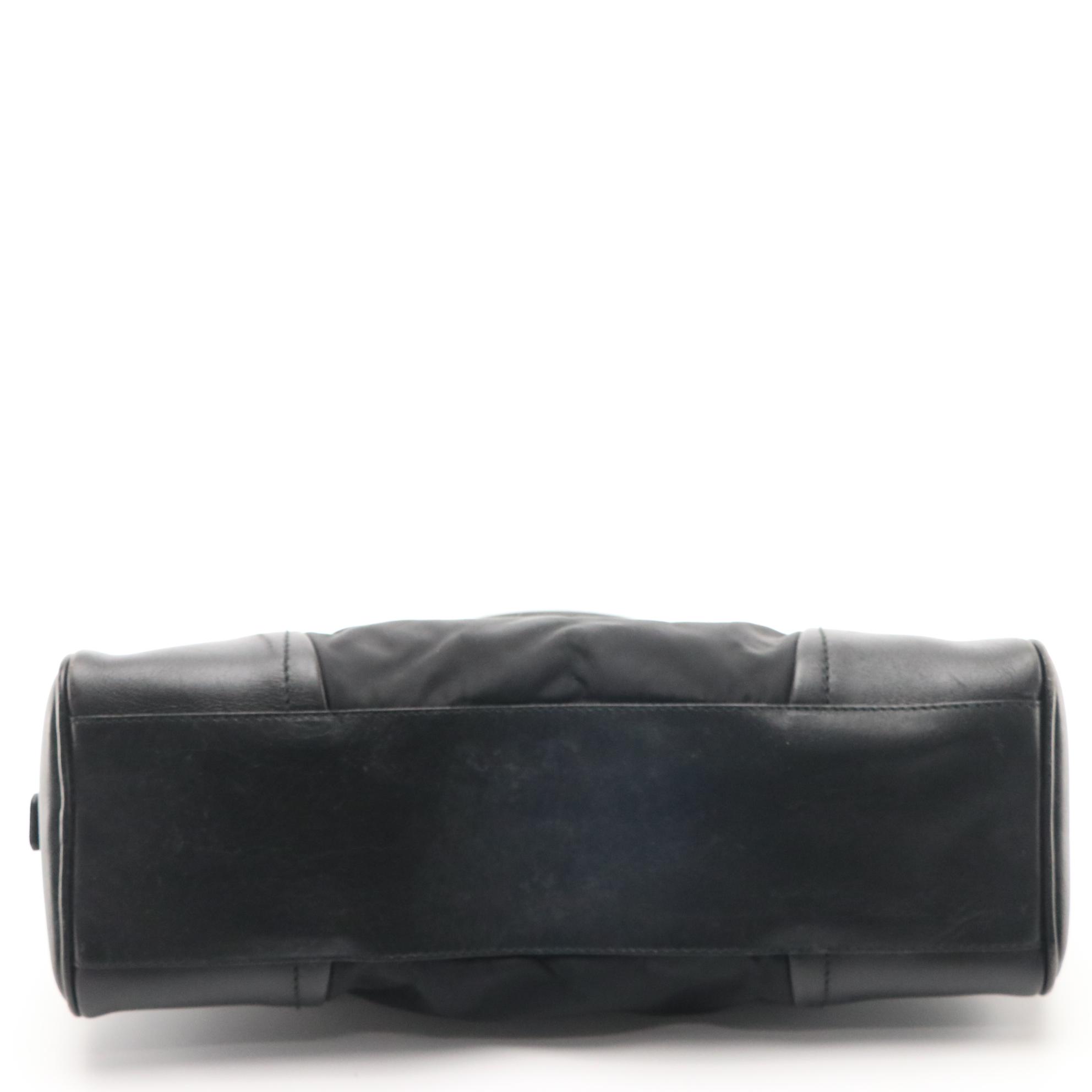 Prada Shoulder Bag in Black Tessuto Nylon and Leather Trim