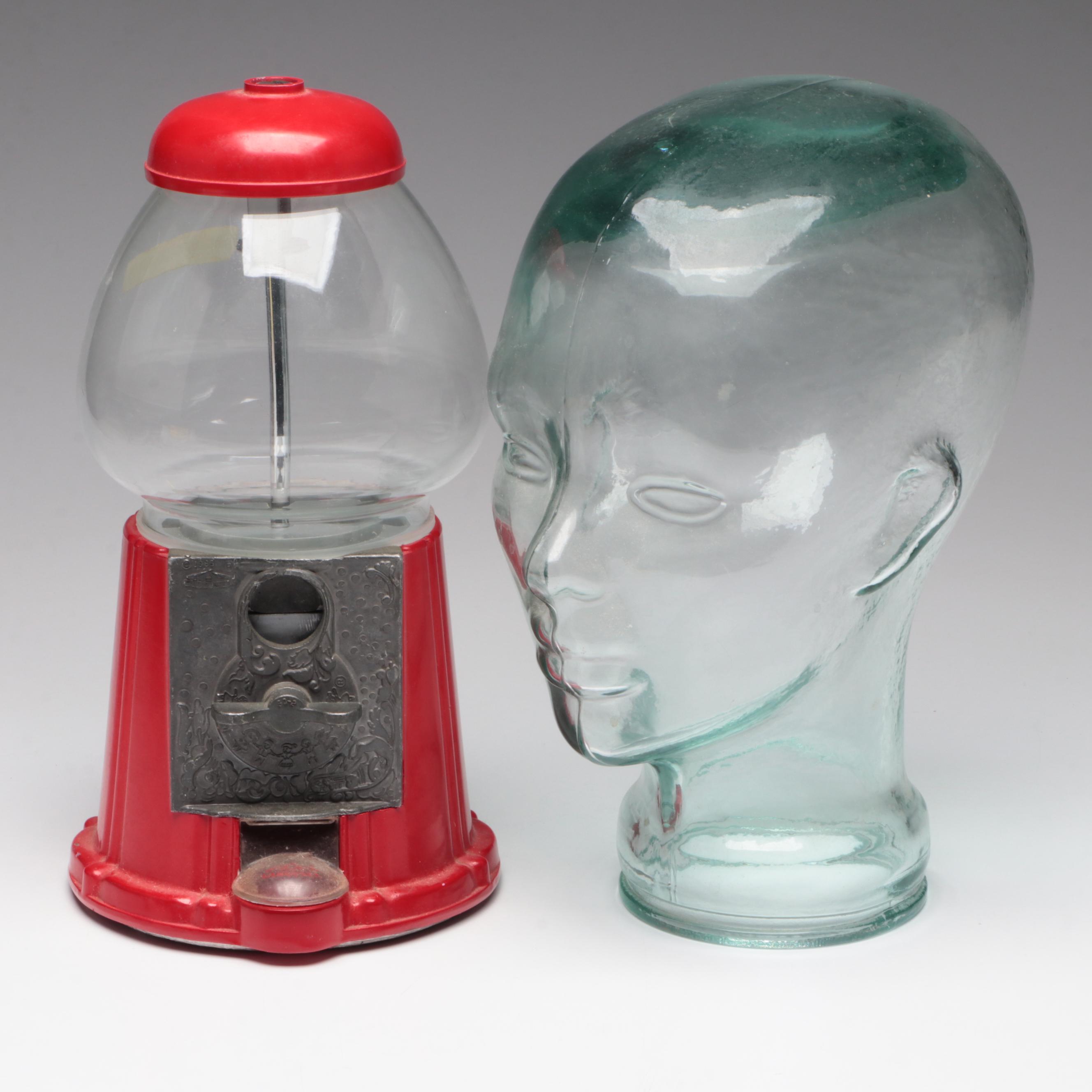 Carousel No. 99 Junior Gumball Machine with Glass Wig Stand