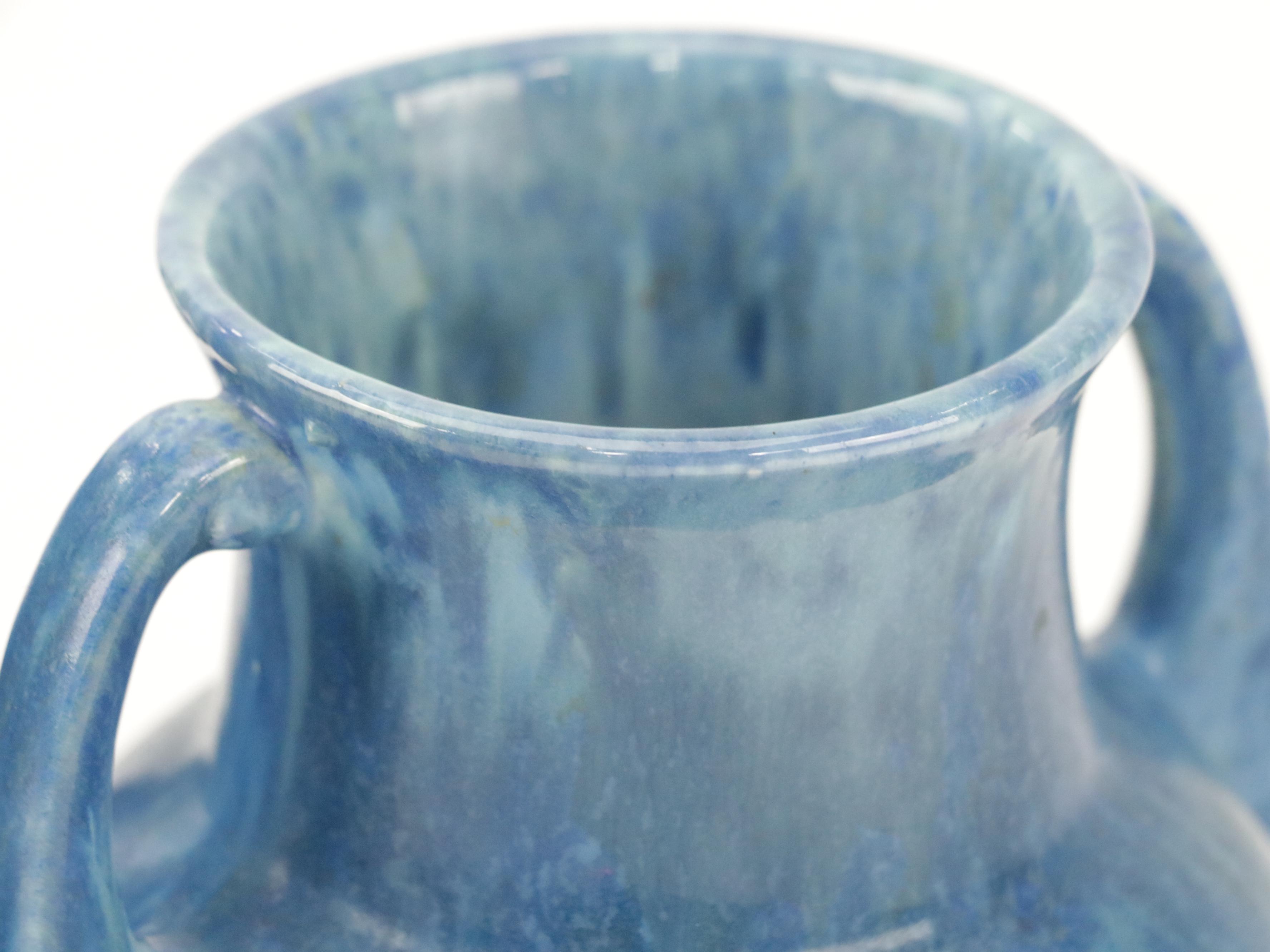 Art Deco Roseville "Tourmaline Blue" Art Pottery Vases, 1930s