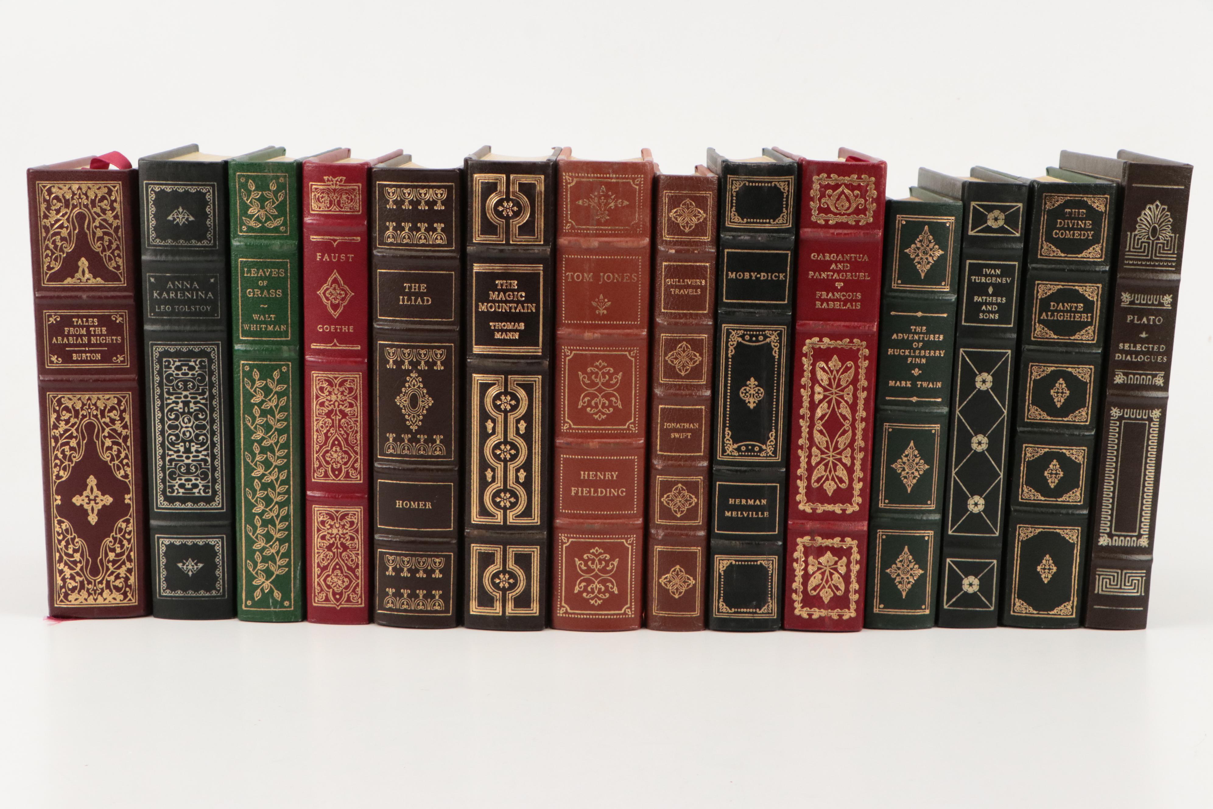 Franklin Library Classics Including Walt Whitman, Mark Twain, Homer, and More