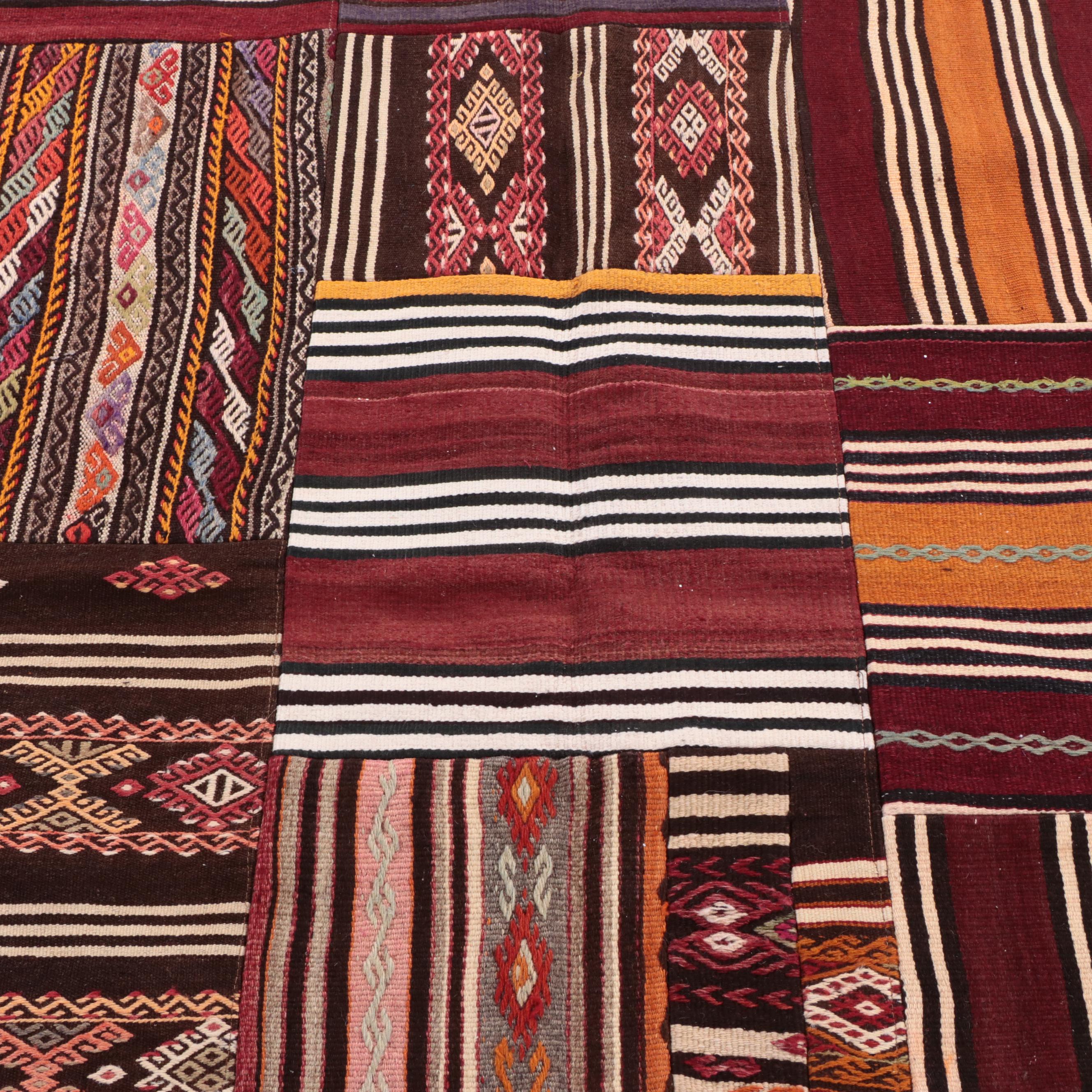 7'7 x 11'7 Handmade Turkish Pieced Patchwork Area Rug