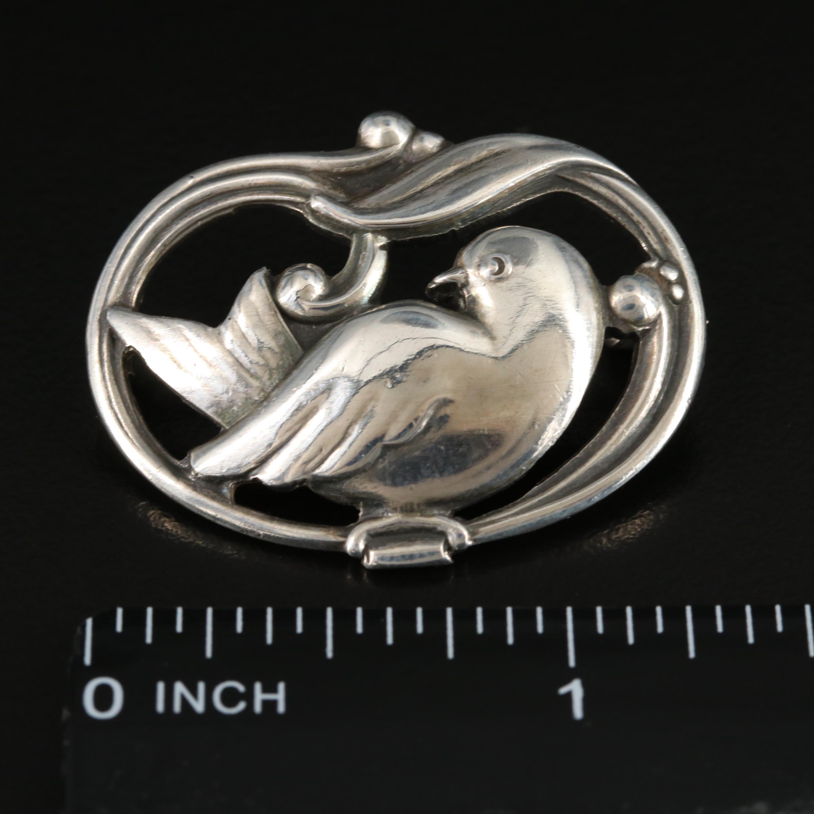 Eiler and Marloe 830 Silver Bird Brooch No. 211