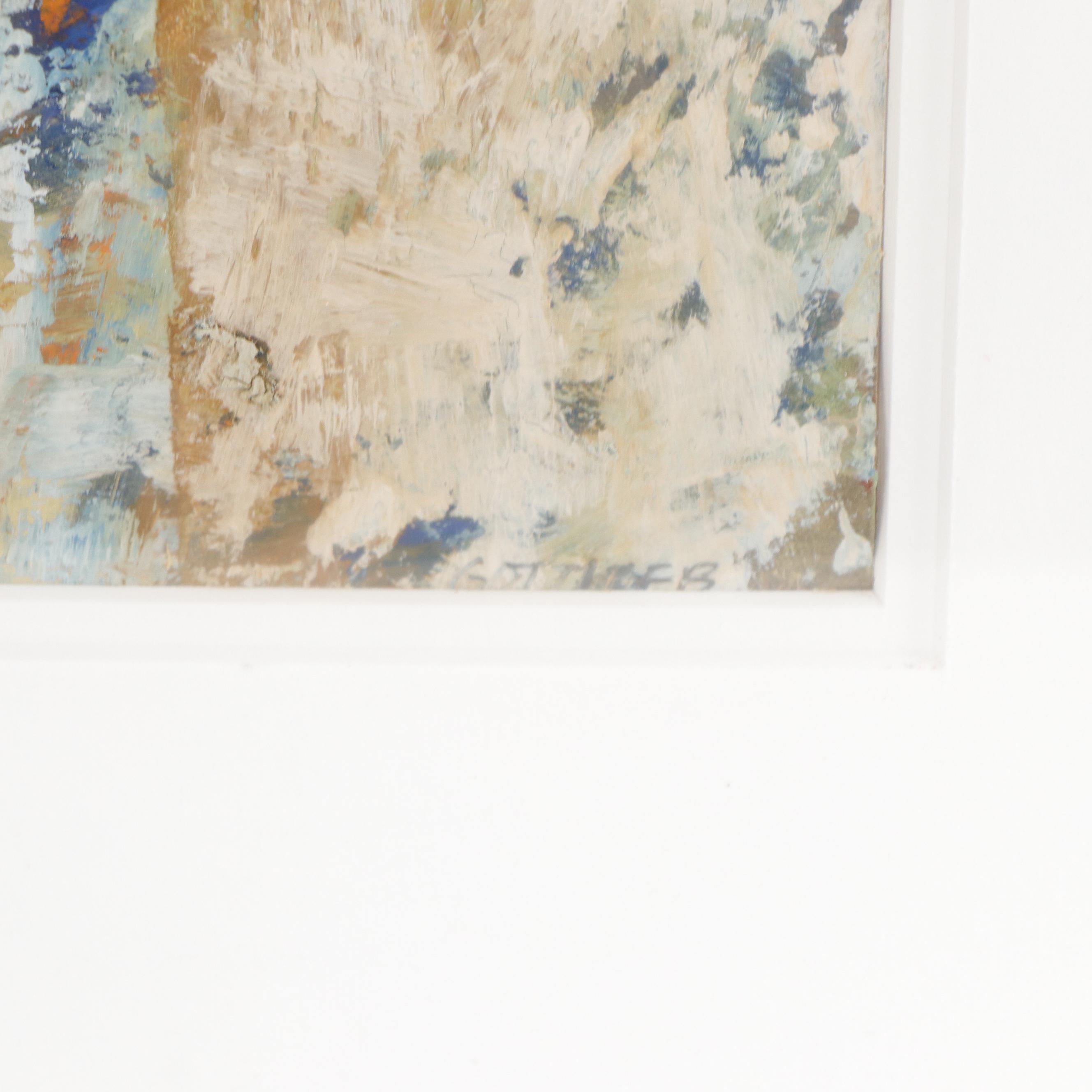 Susan Gottlieb Abstract Oil Painting "West End - Night Vision"