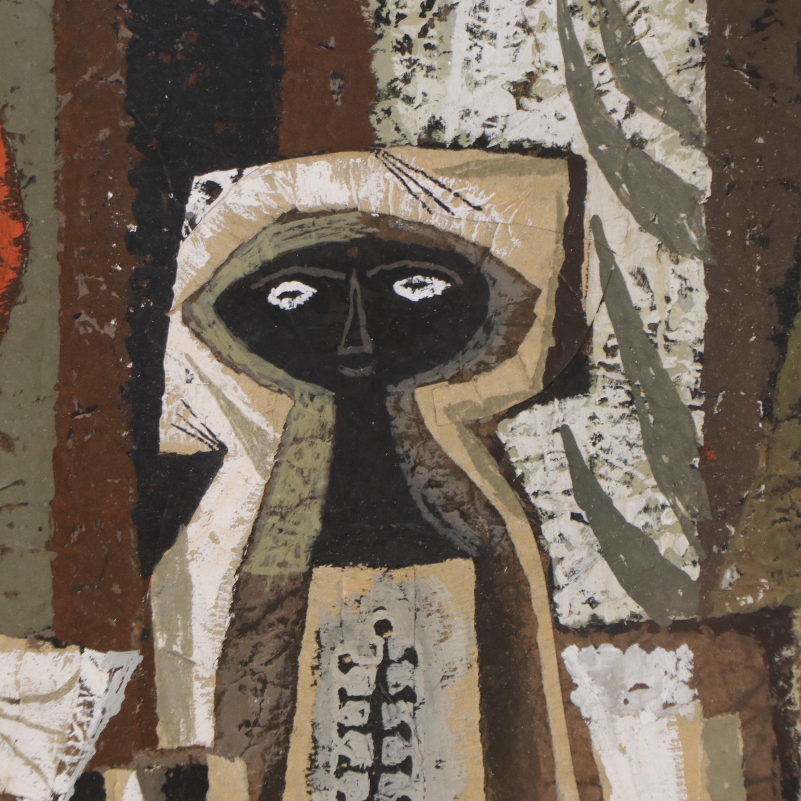 Figurative Mixed Media Painting