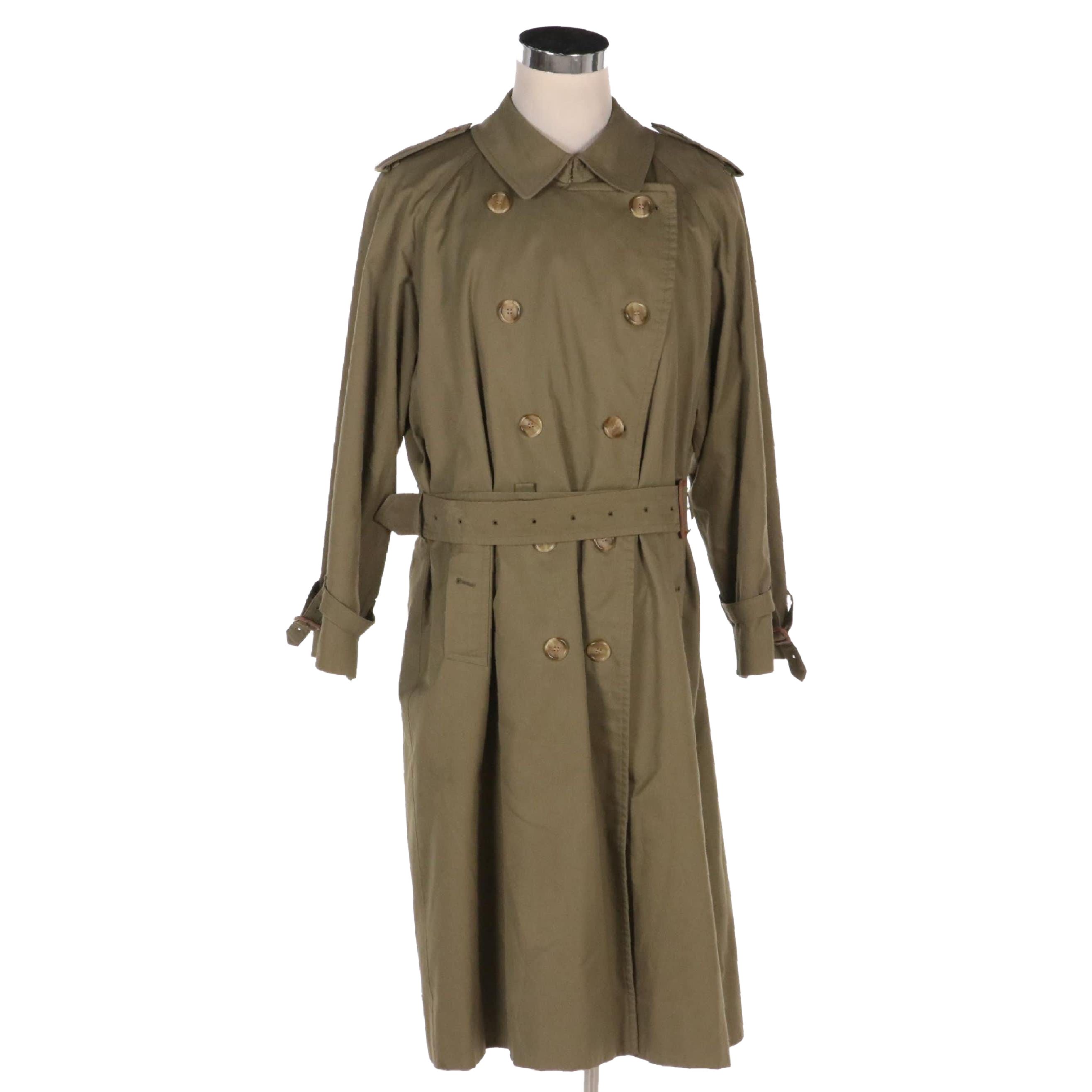 Men's Burberrys DoubleBreasted Trench Coat with Removable Wool Liner