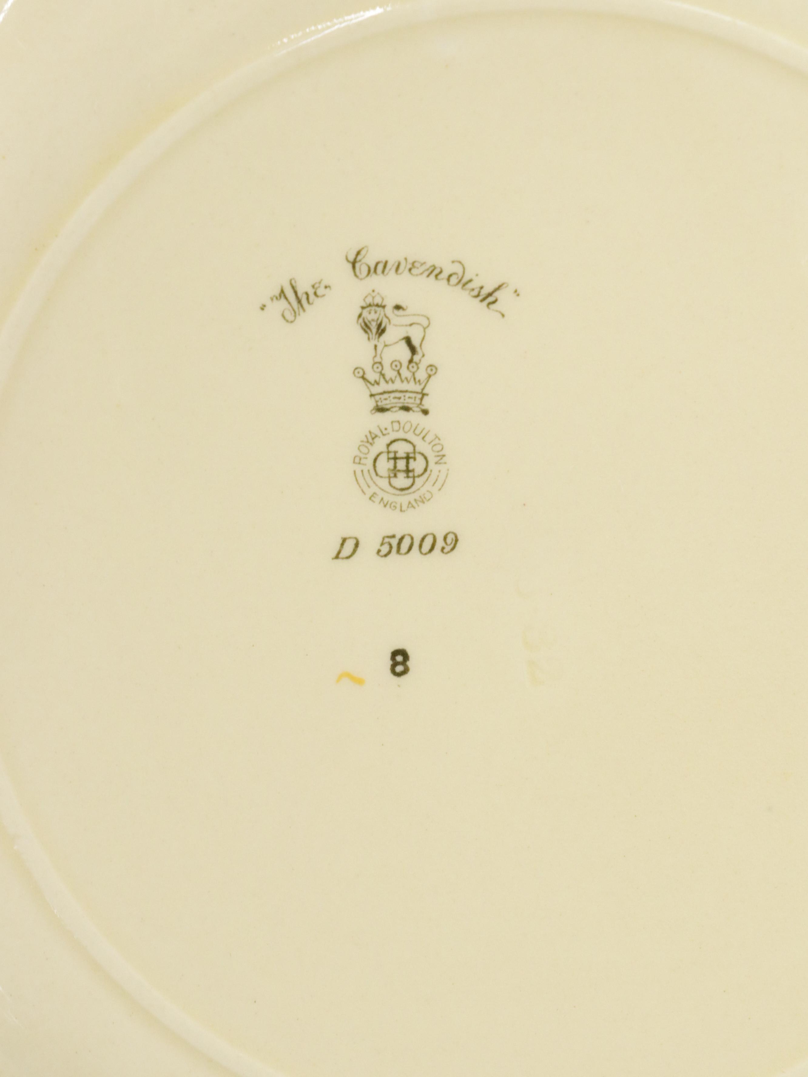 Royal Doulton "The Cavendish" Ceramic Dinnerware and Serving Dishes, 1930-1956
