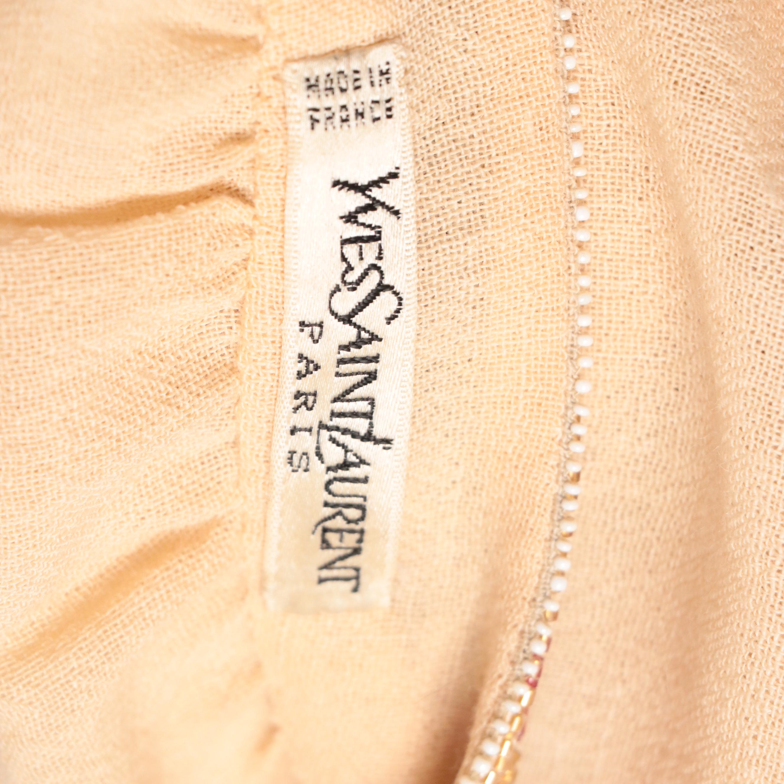 Yves Saint Laurent Bead Embellished Tassel Tie Blouse, 1976 EBTH