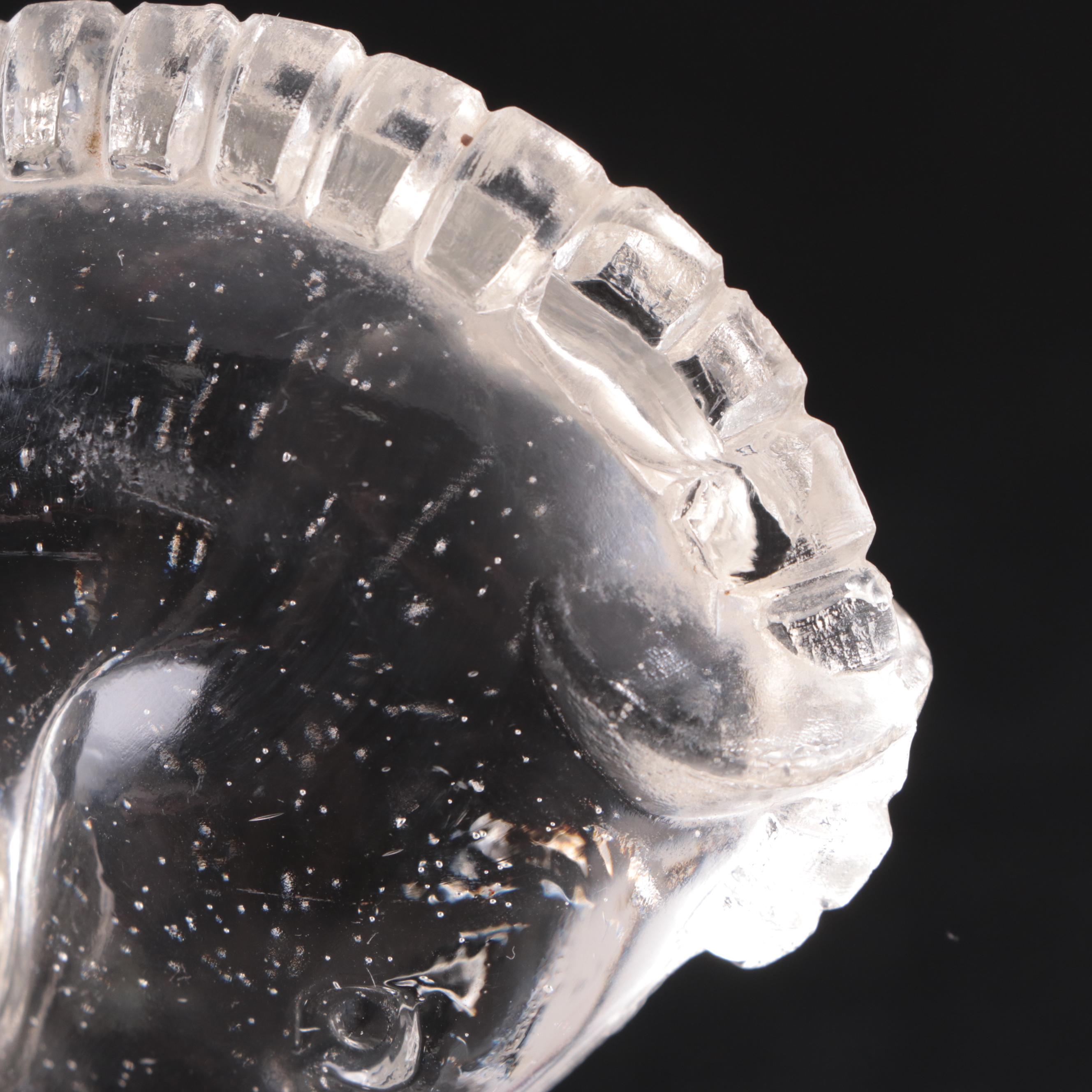 Heisey Glass Angel Fish Bookends with L.E. Smith Glass Jumping Horse Bookends