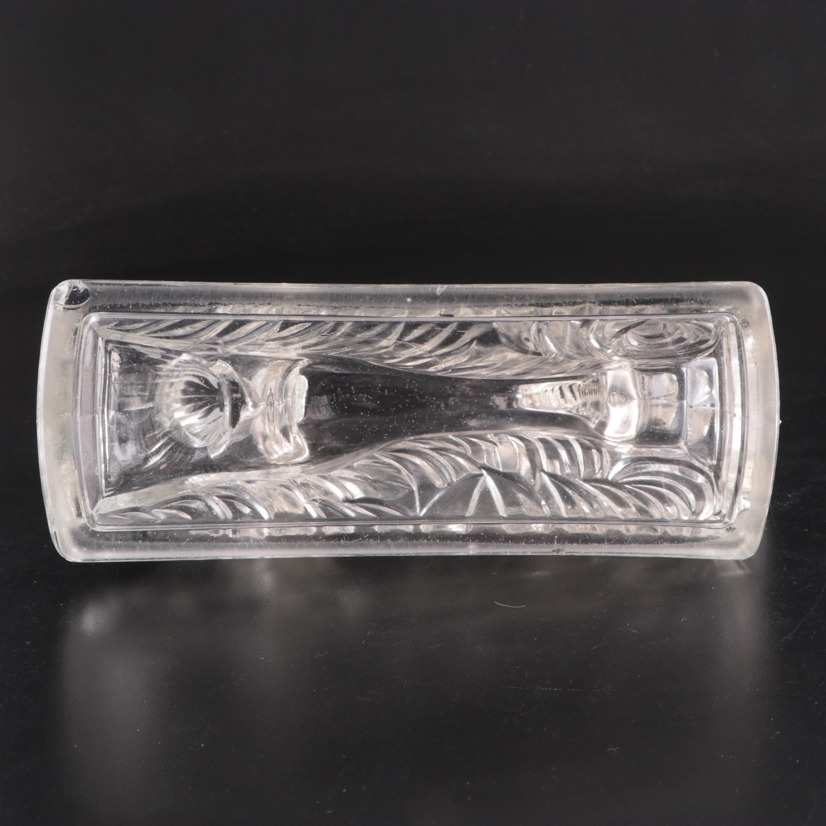 Heisey Glass Angel Fish Bookends with L.E. Smith Glass Jumping Horse Bookends