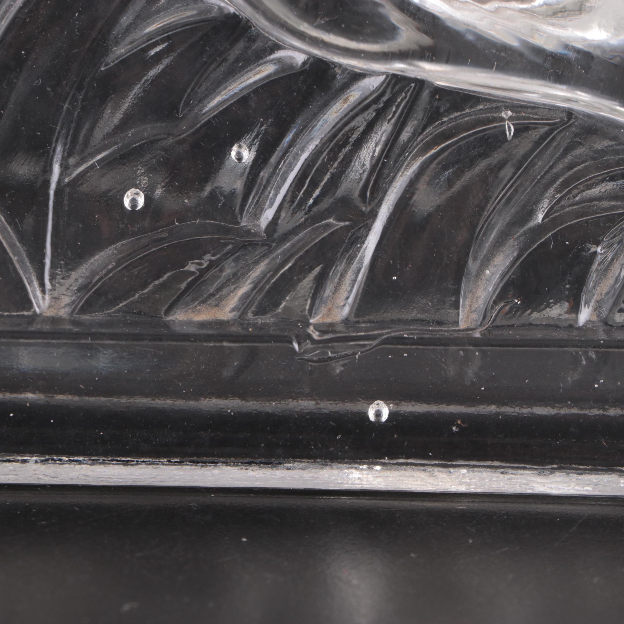 Heisey Glass Angel Fish Bookends with L.E. Smith Glass Jumping Horse Bookends