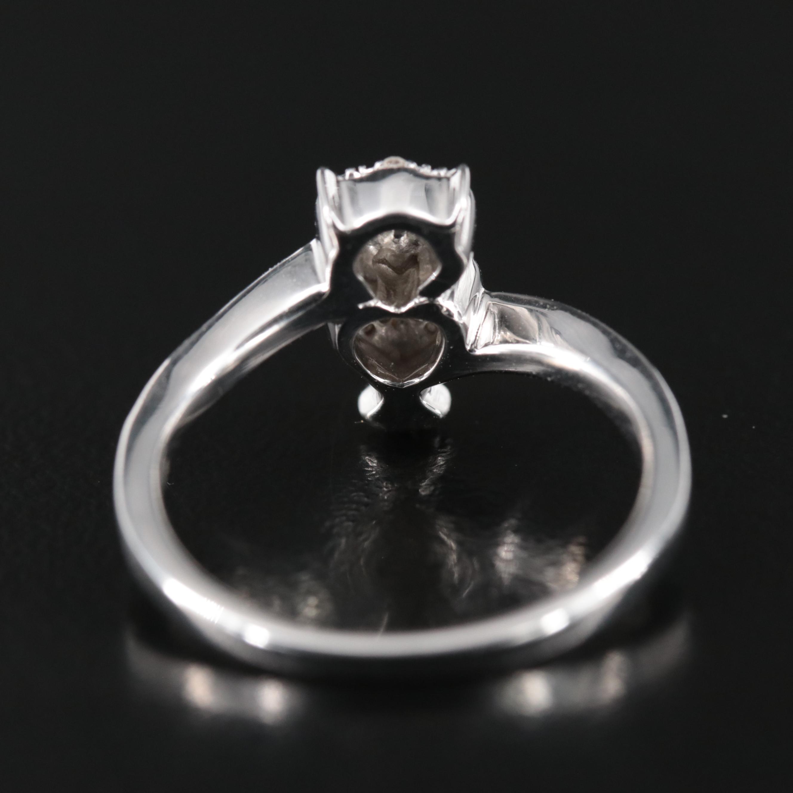 Sterling Diamond Owl Ring