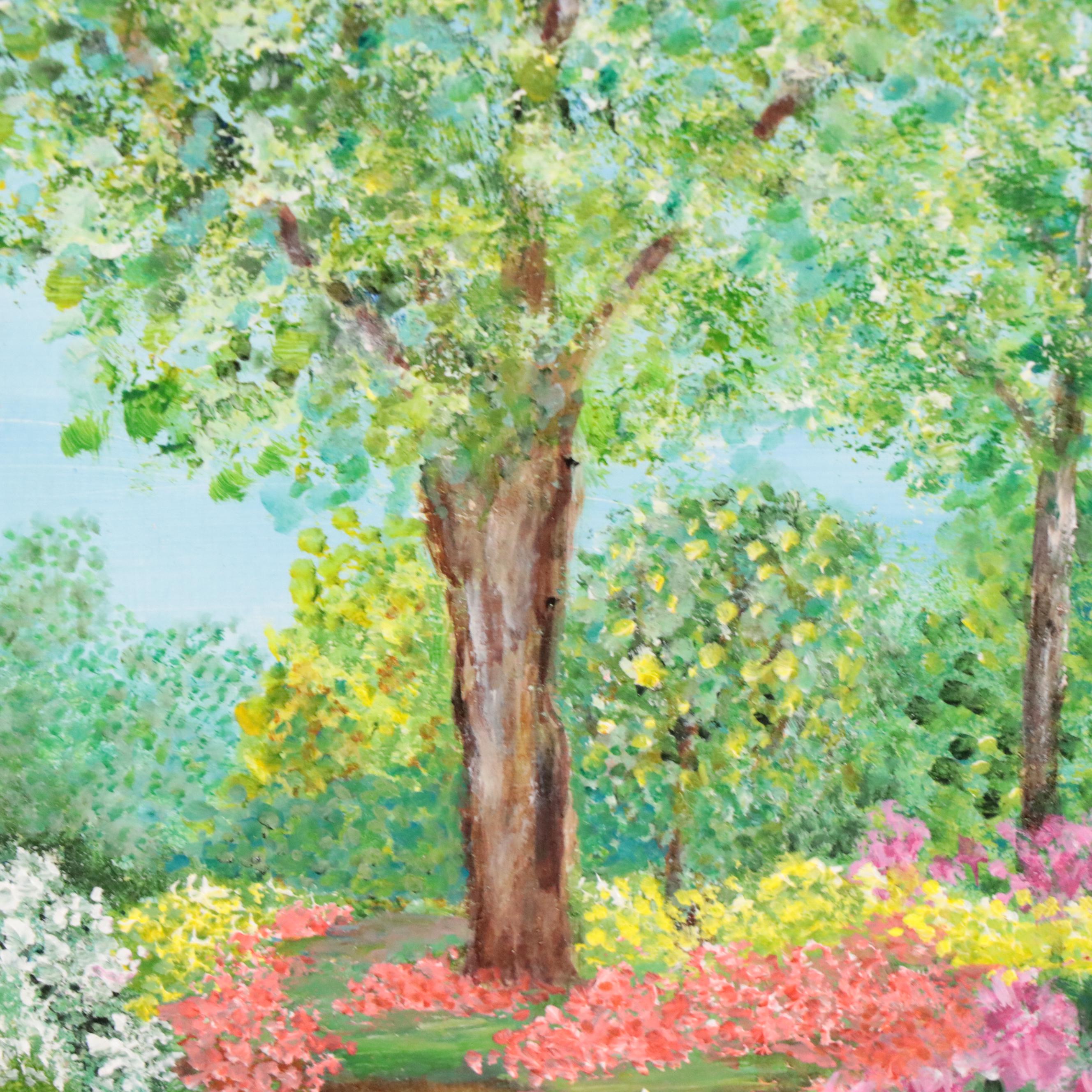 Booth Landscape Acrylic Painting "Lydney Park," Late 20th Century