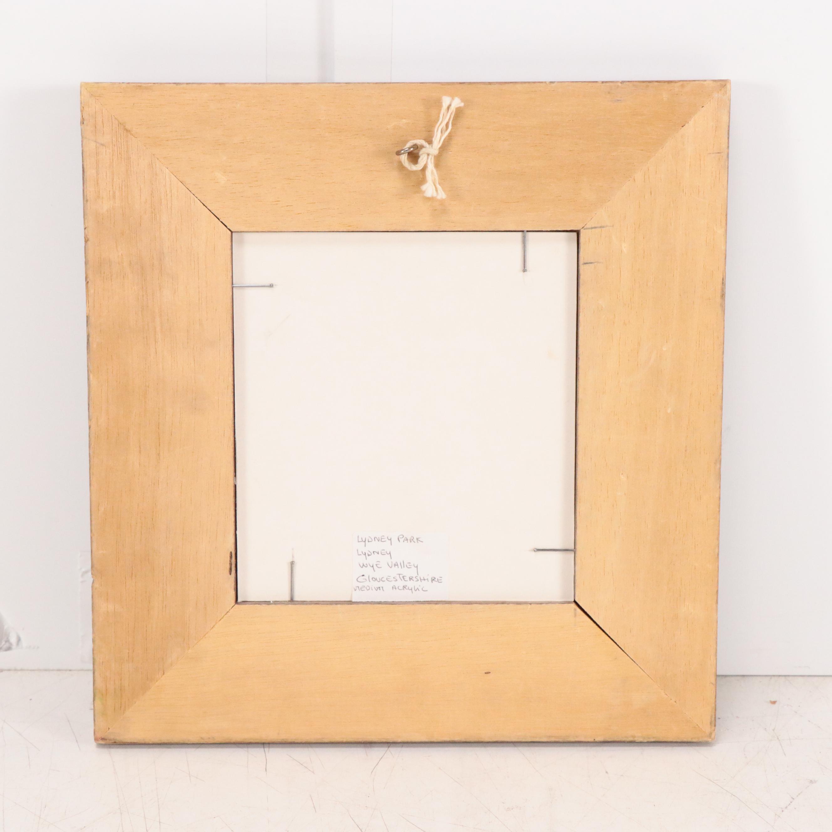 Booth Landscape Acrylic Painting "Lydney Park," Late 20th Century