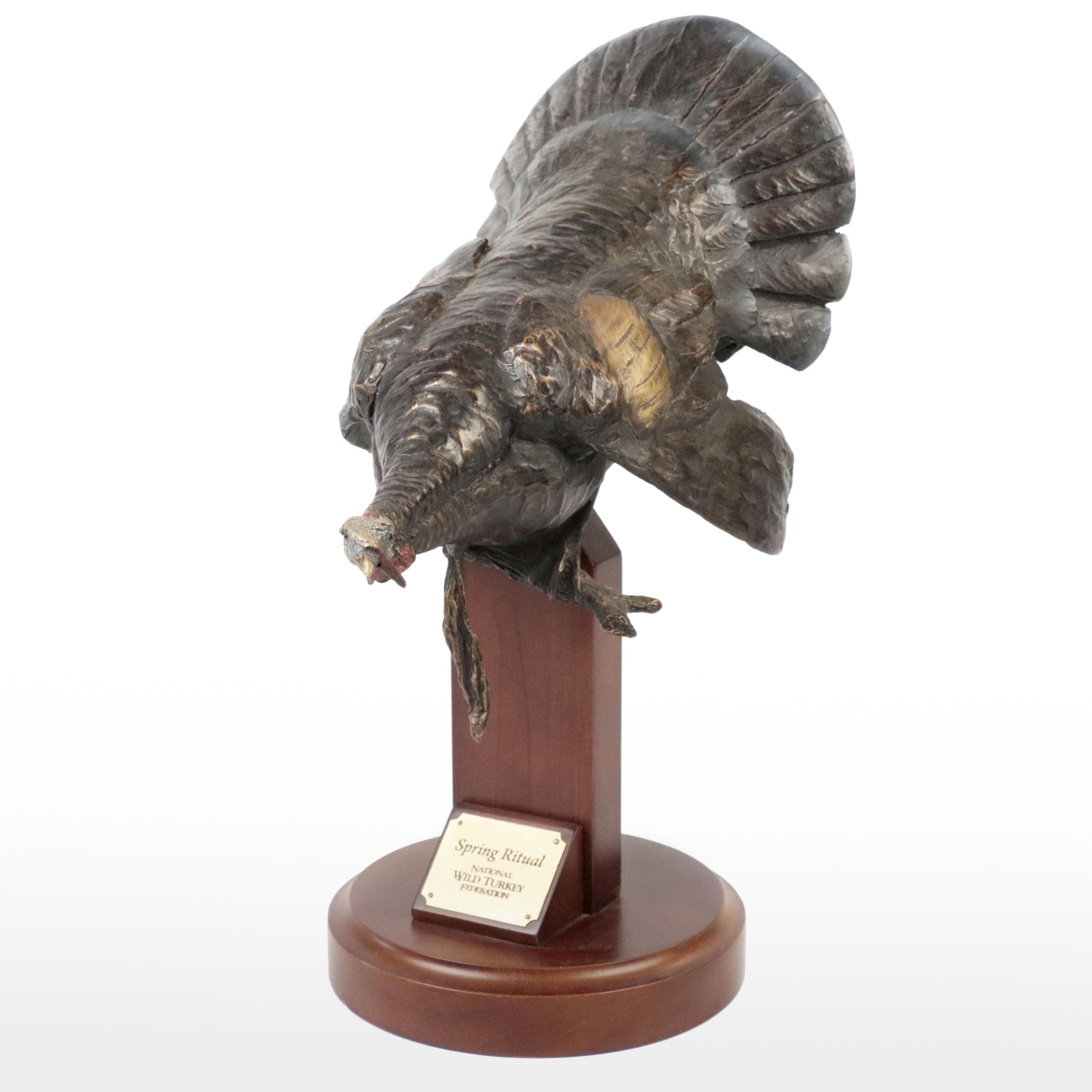 NWTF Wild Turkey Sculpture &ldquo;Spring Ritual&rdquo; by Greg O&rsquo;Neal | EBTH