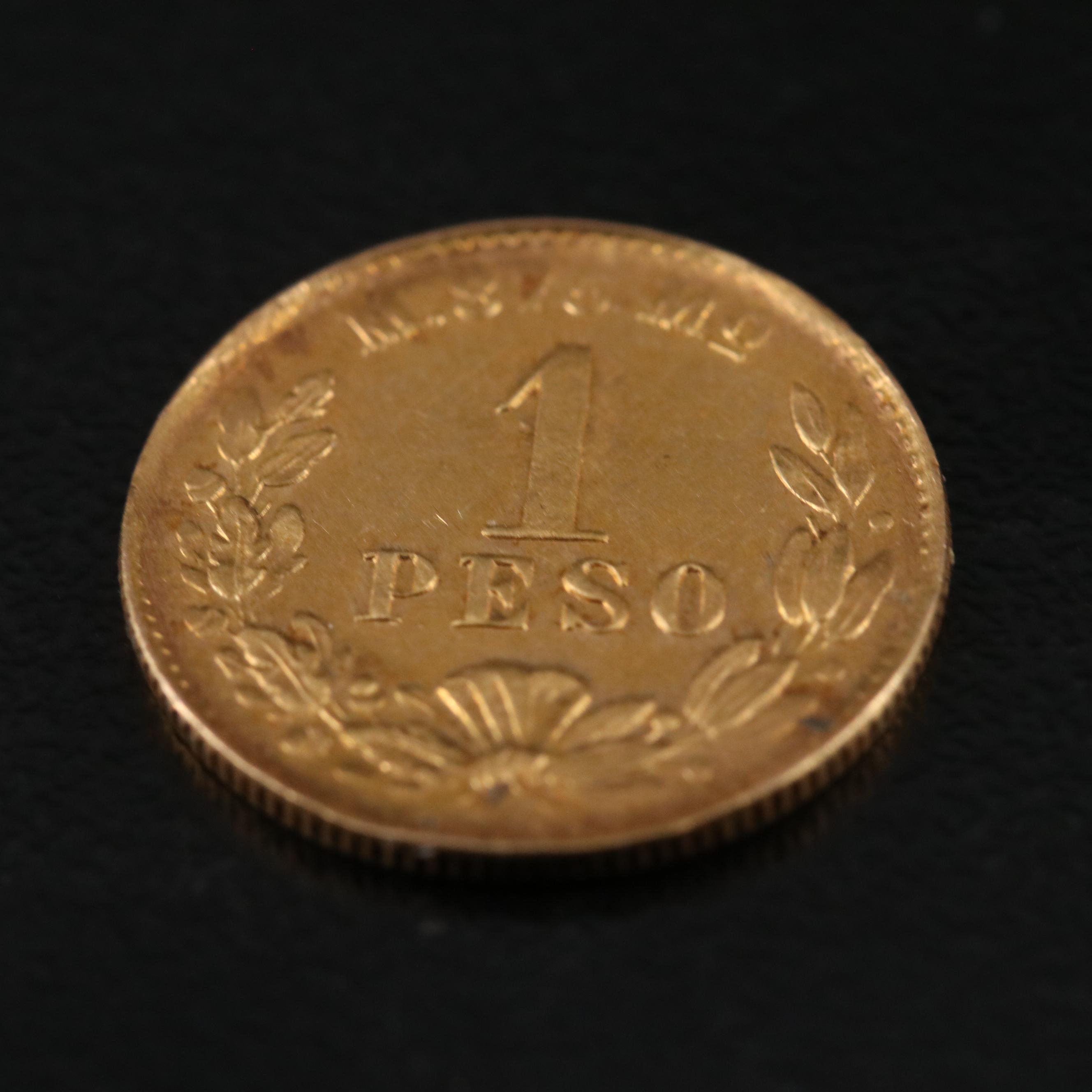1902 Mexican One Peso Gold Coin