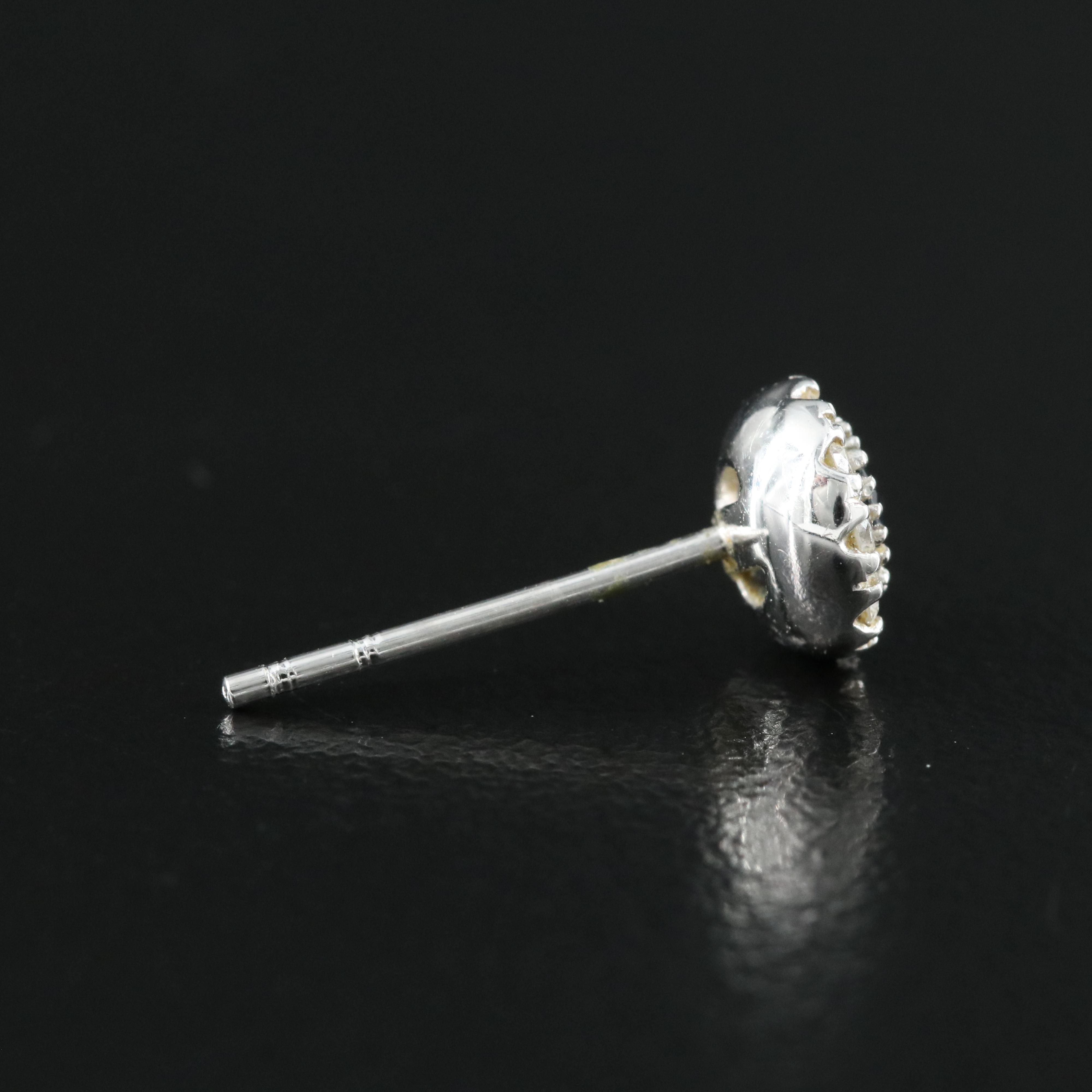 18K Sapphire and Diamond Stud Earrings