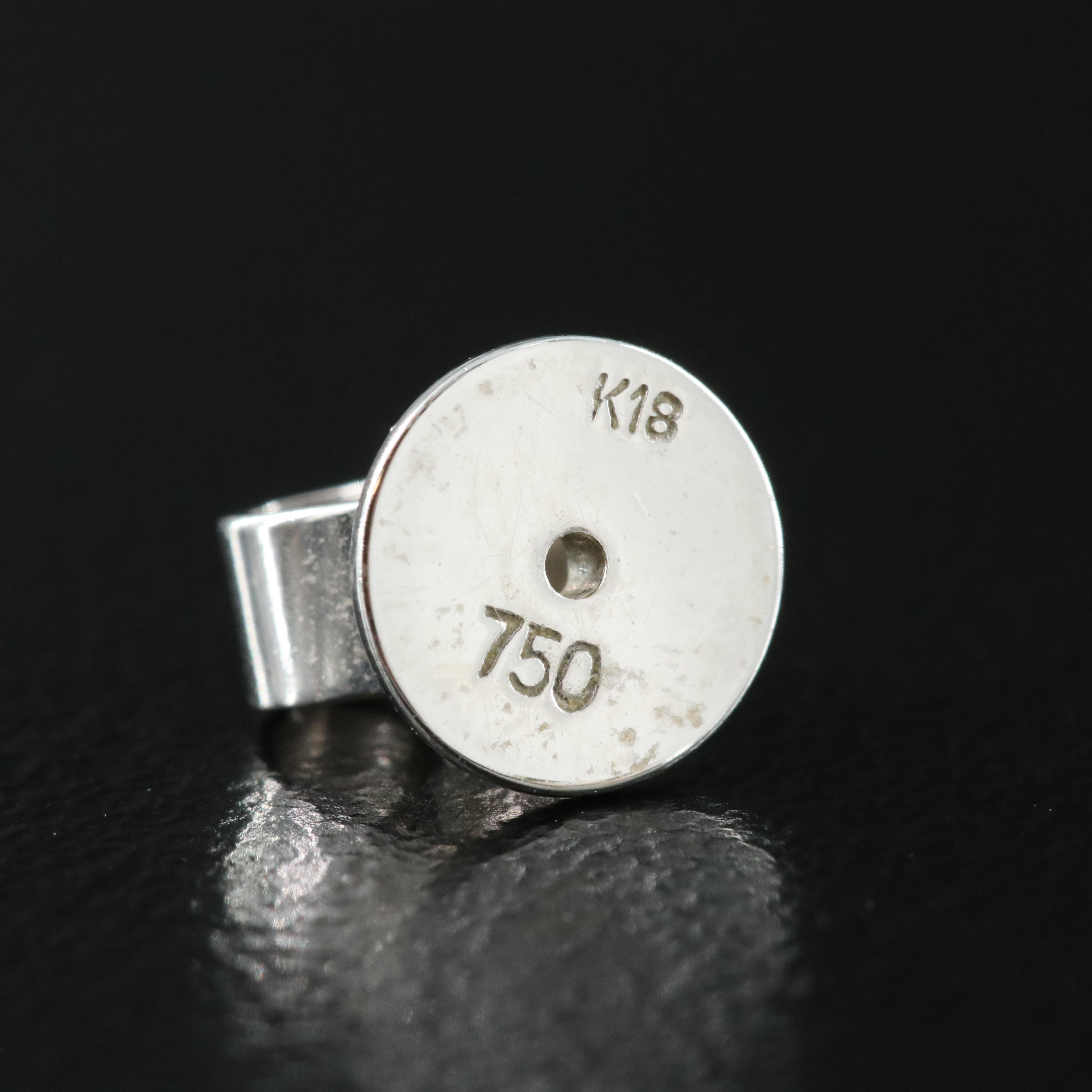 18K Sapphire and Diamond Stud Earrings