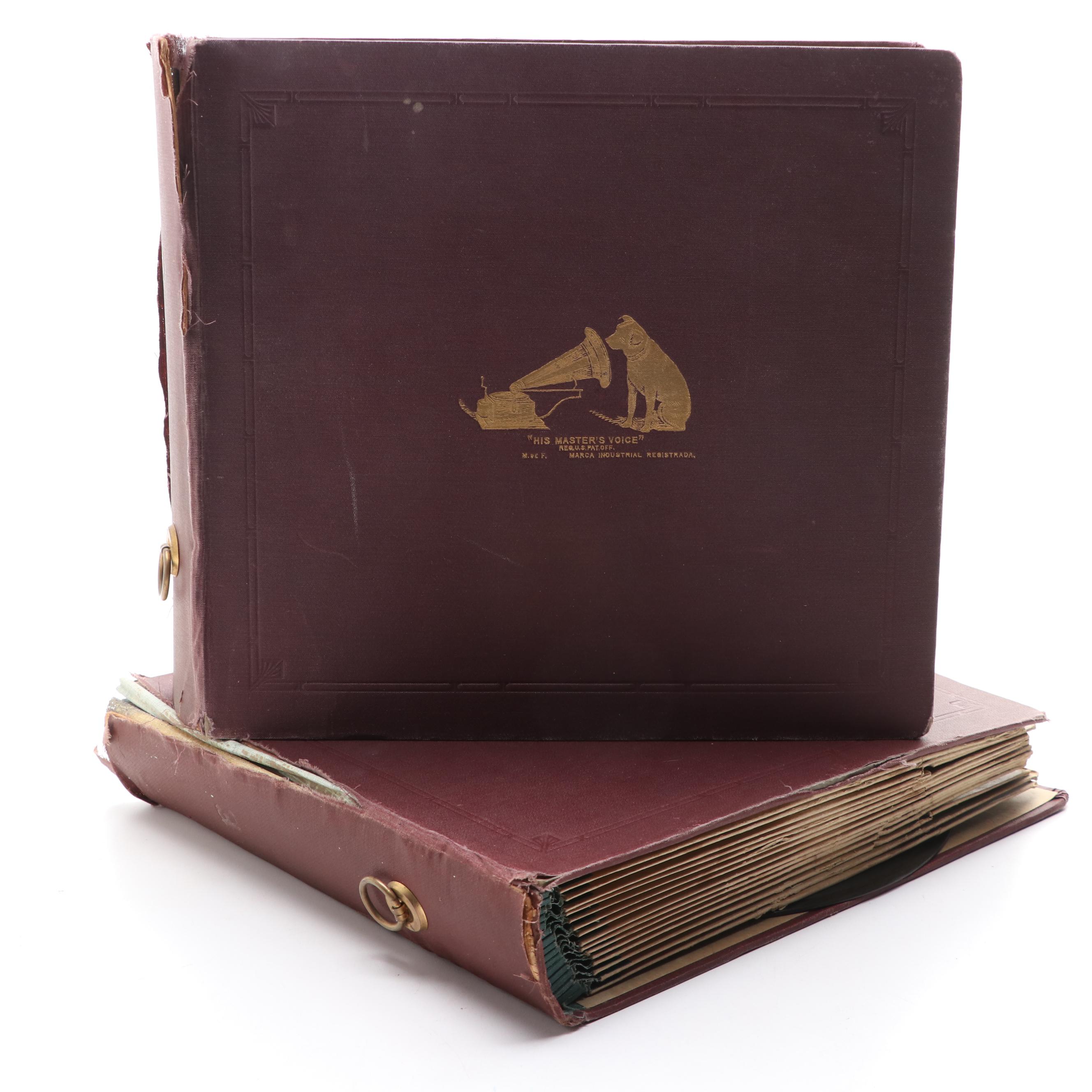 Victor-Victrola Vinyl Records in Albums, Early to Mid-20th Century