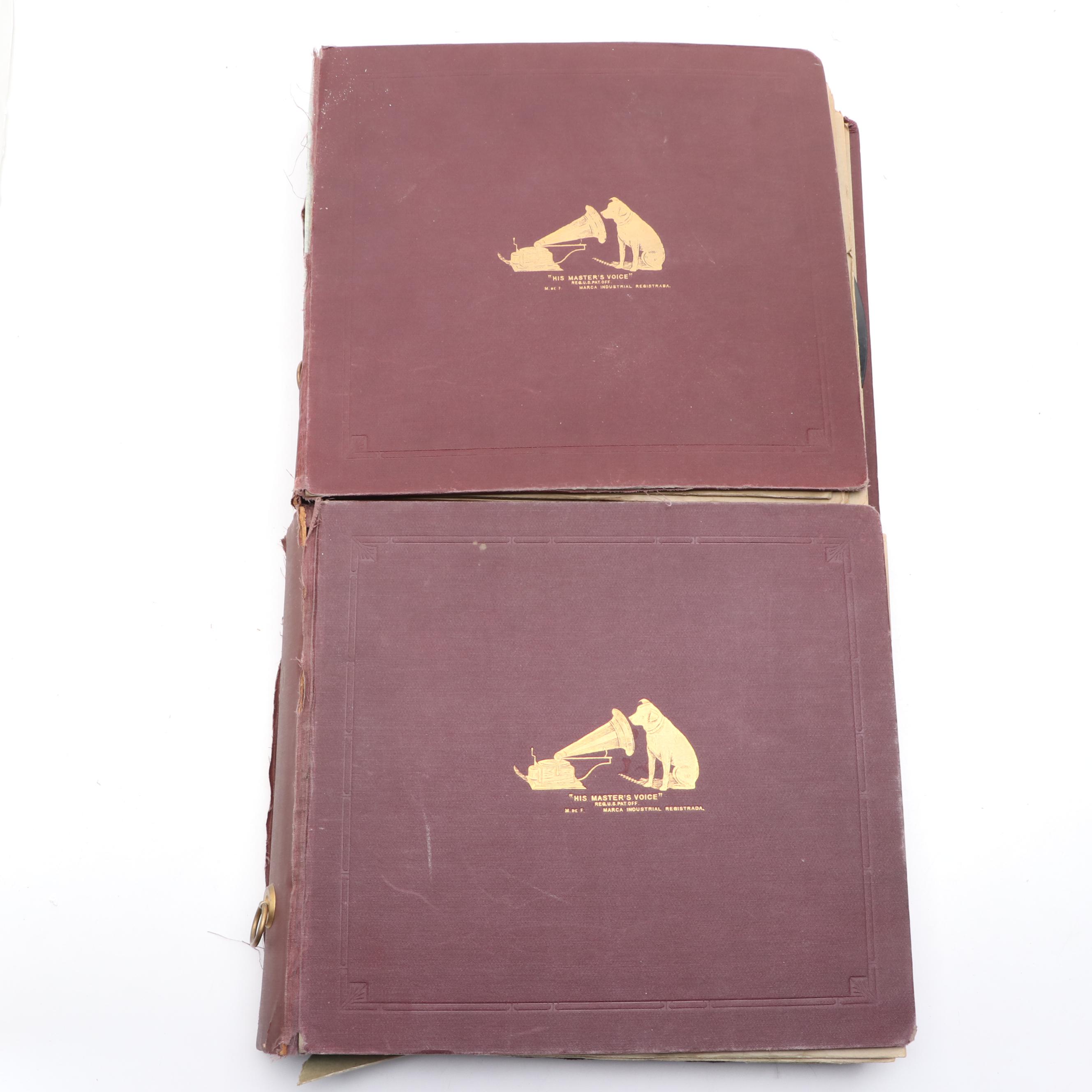 Victor-Victrola Vinyl Records in Albums, Early to Mid-20th Century