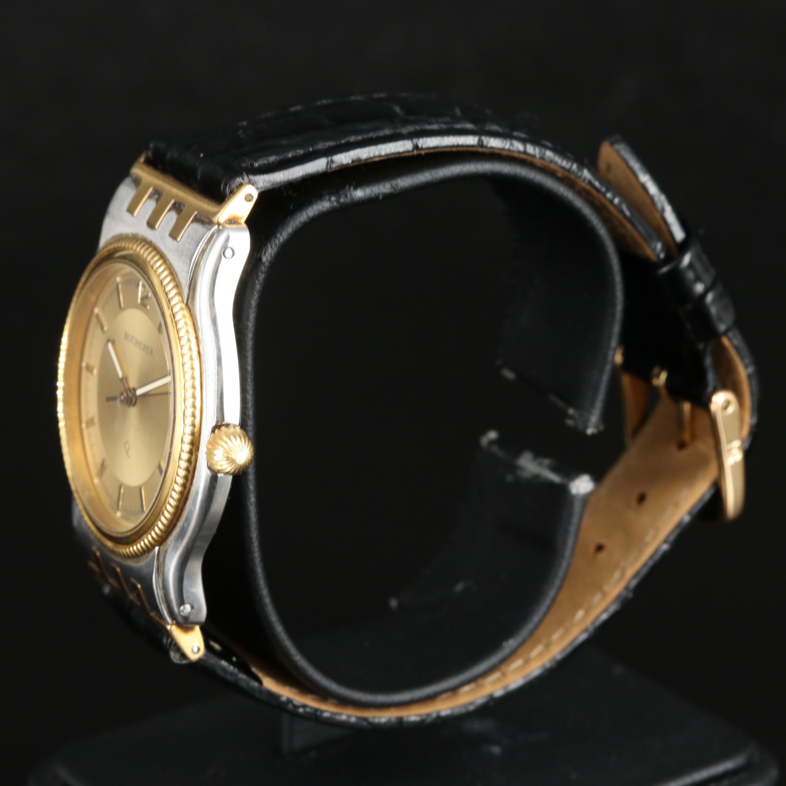 Bucherer 14K and Stainless Steel Swiss Quartz Watch