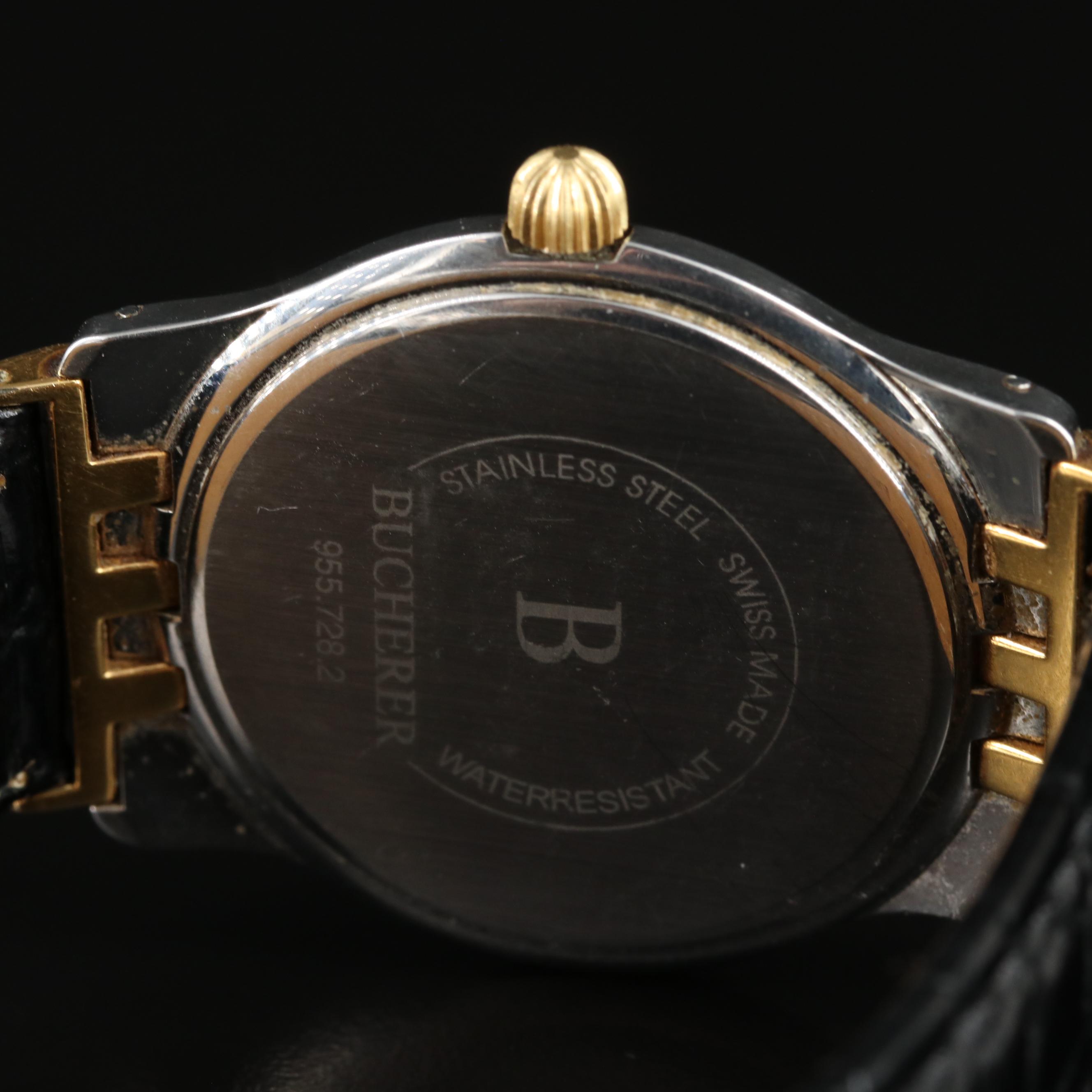 Bucherer 14K and Stainless Steel Swiss Quartz Watch